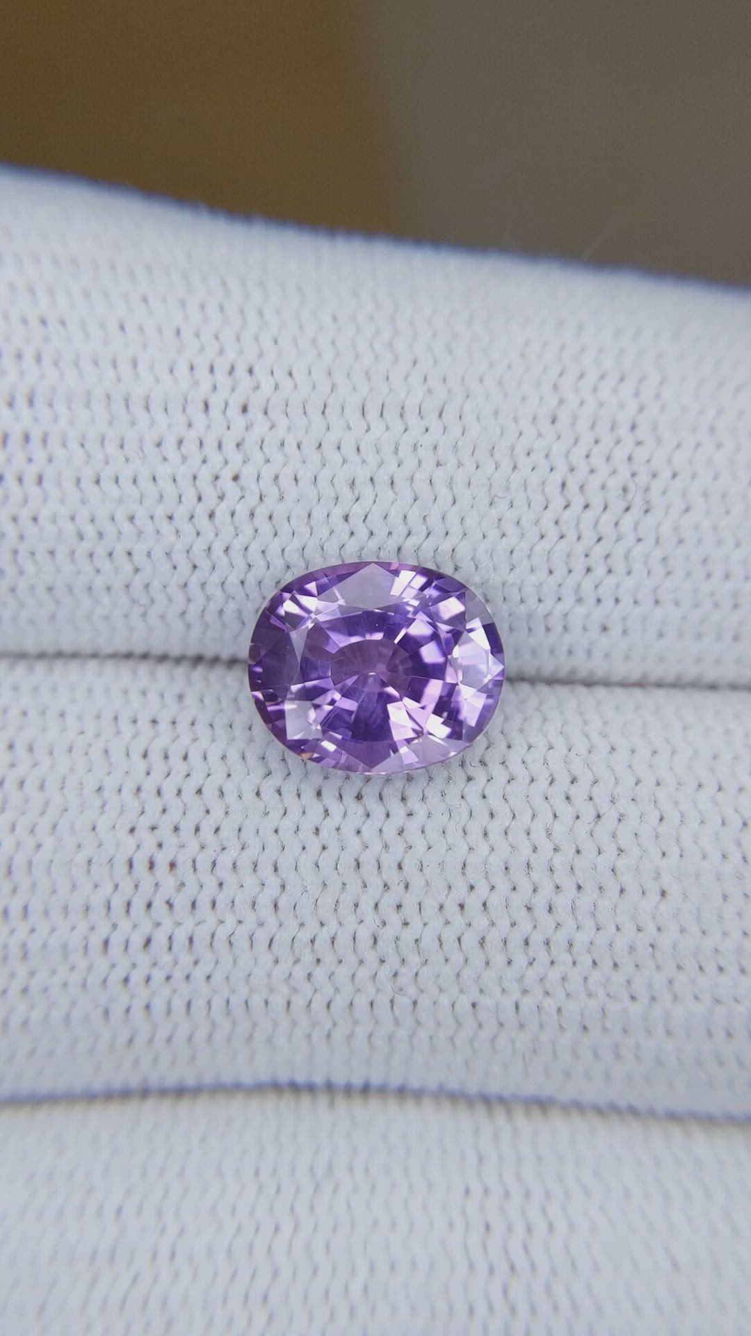 3.15 Ct. Pinkish Purple Sapphire from Madagascar Size Video