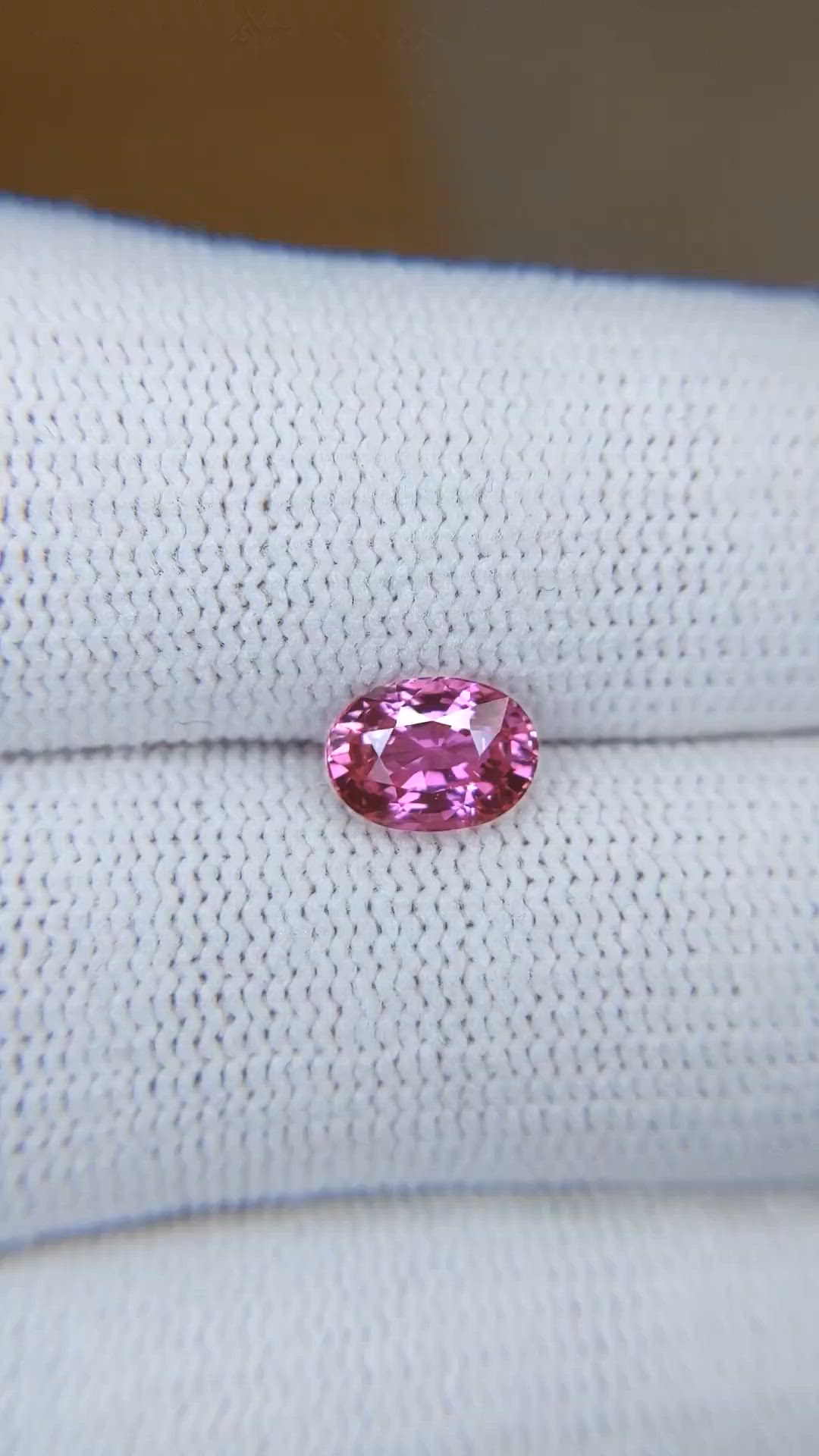1.54 Ct. Pink Sapphire from Madagascar Size Video