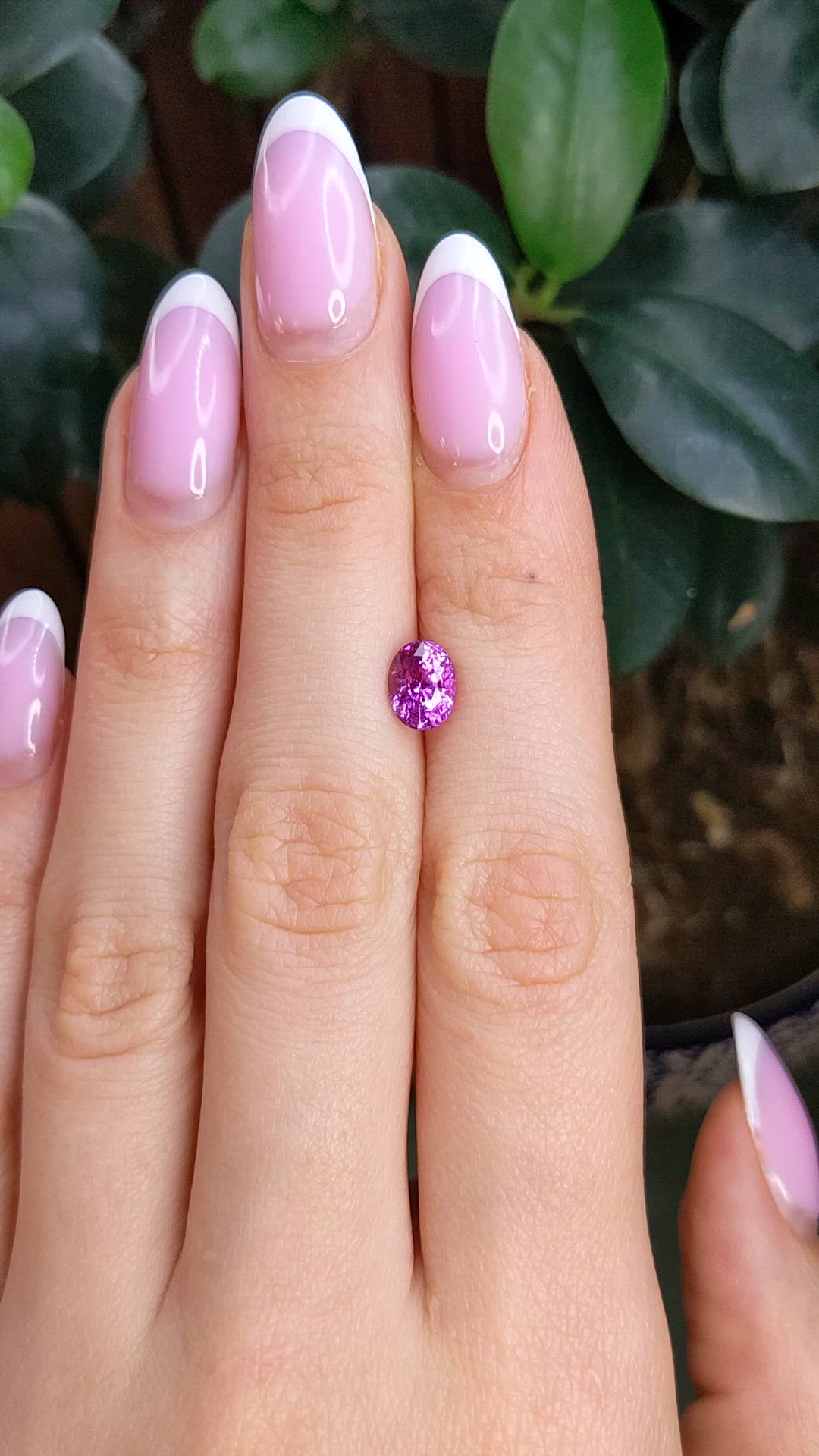 1.81 Ct. Purplish Pink Sapphire from Madagascar Size Video
