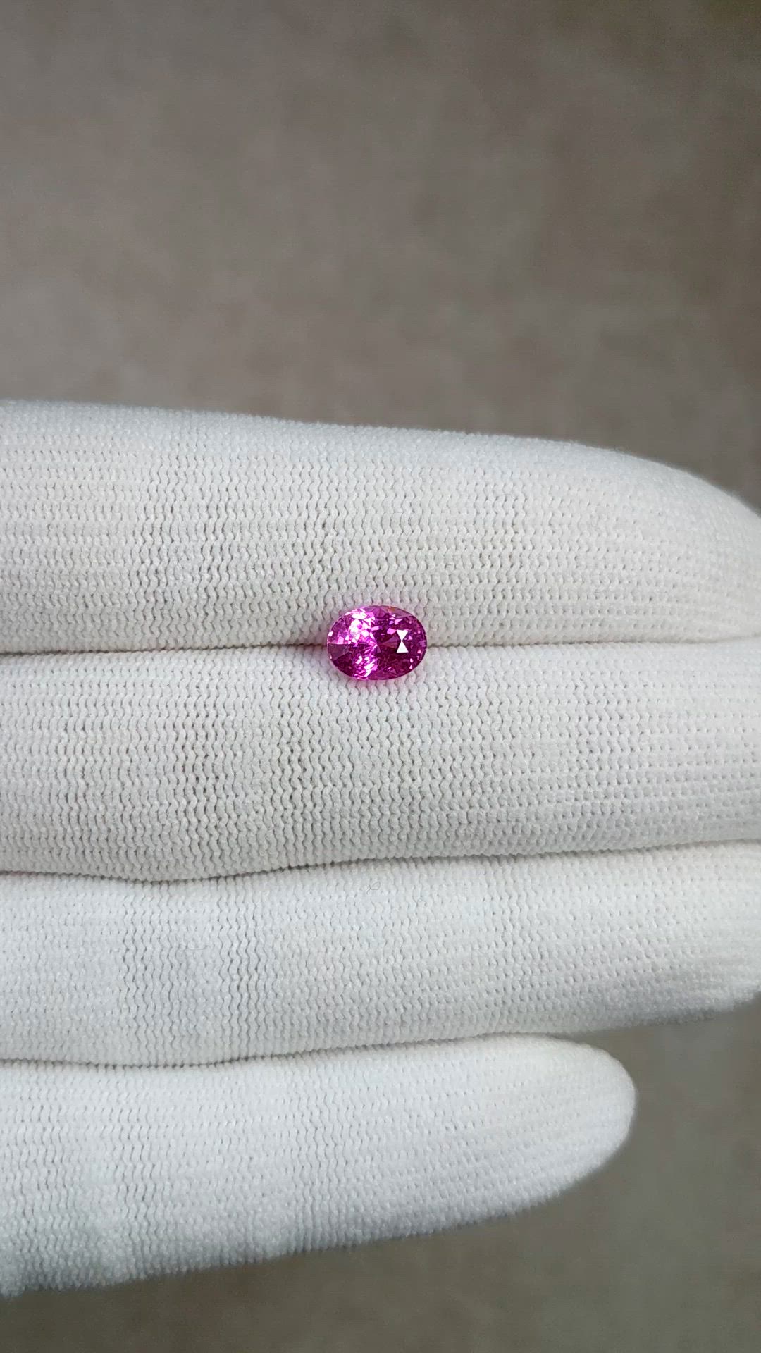 1.81 Ct. Purplish Pink Sapphire from Madagascar Size Video