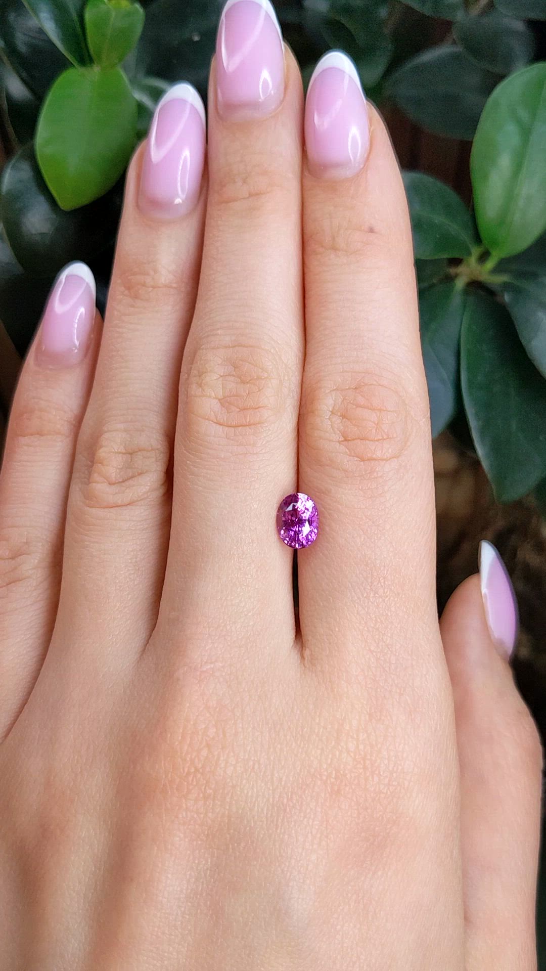 1.81 Ct. Purplish Pink Sapphire from Madagascar Size Video