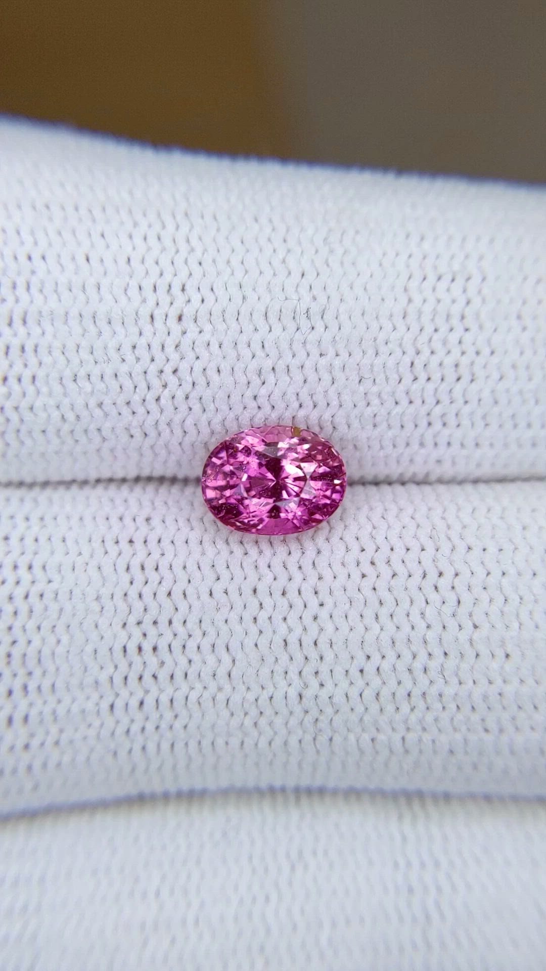 1.81 Ct. Purplish Pink Sapphire from Madagascar Size Video
