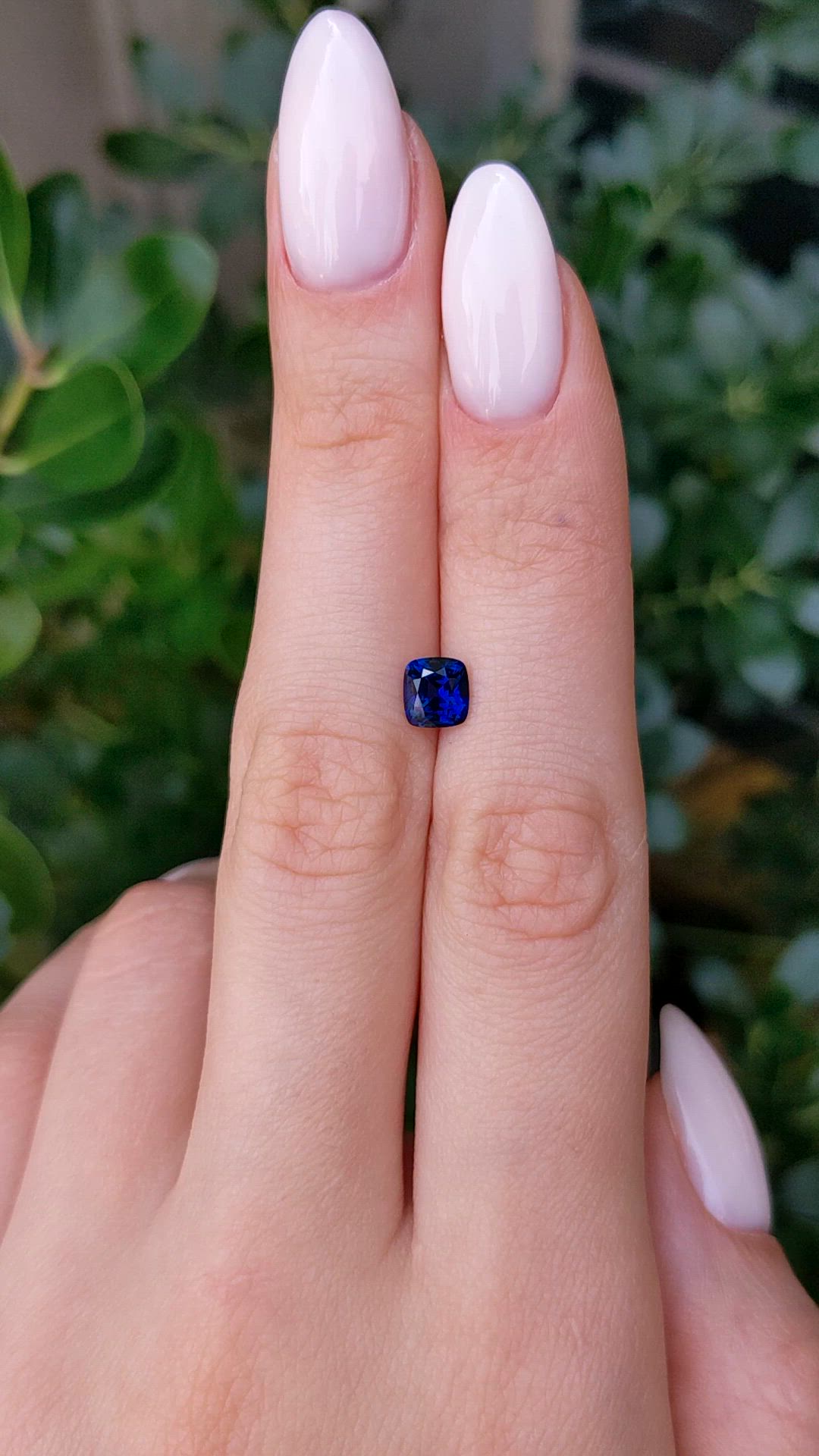 1.26 Ct. Blue Sapphire from Ceylon (Sri Lanka) Size Video