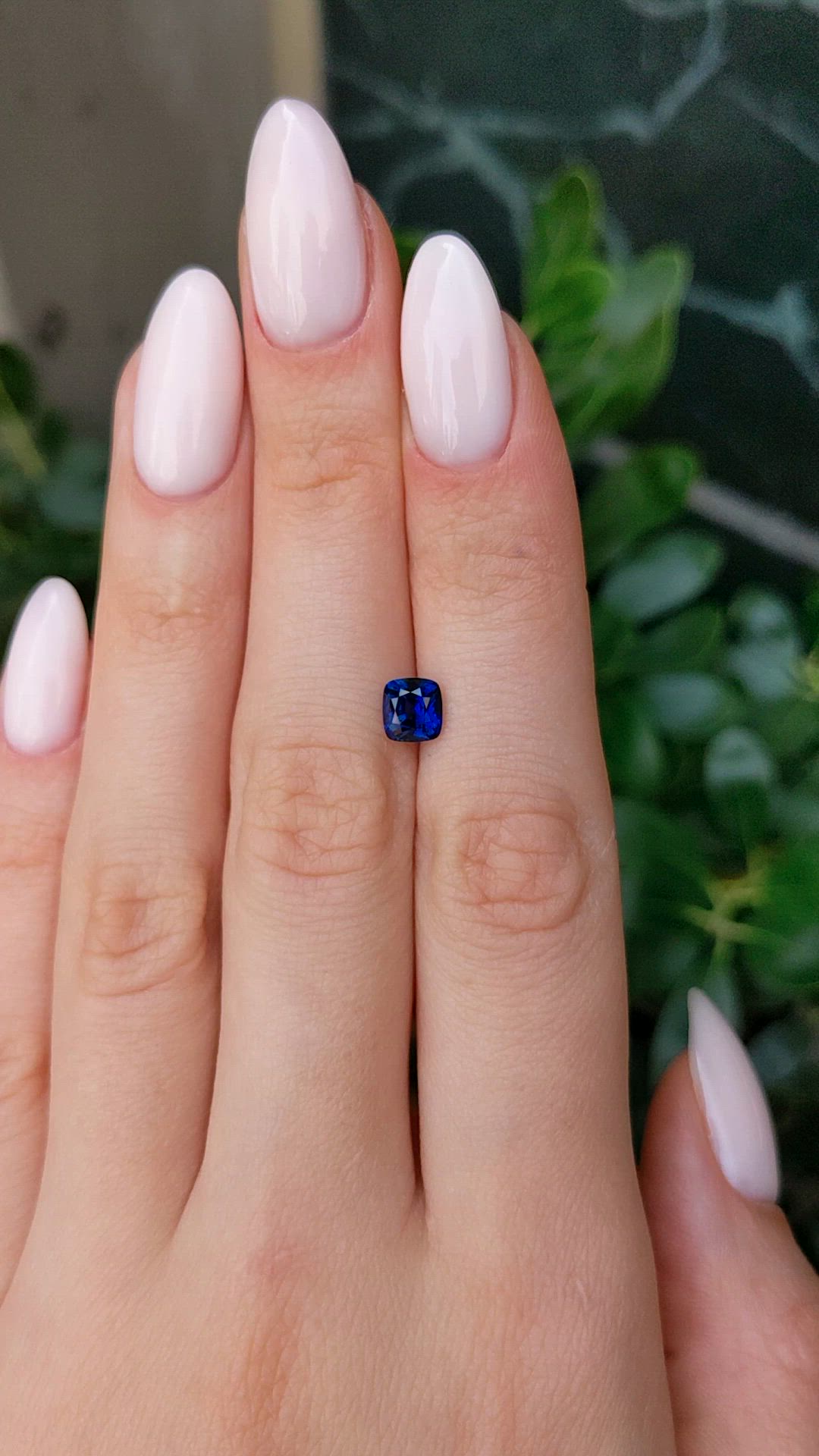 1.26 Ct. Blue Sapphire from Ceylon (Sri Lanka) Size Video