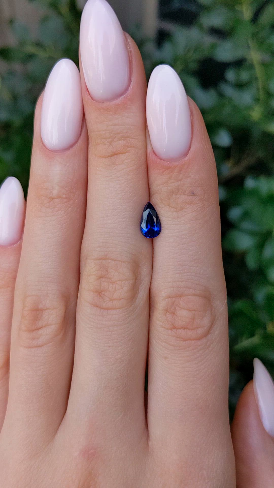 1.09 Ct. Blue Sapphire from Ceylon (Sri Lanka) Size Video