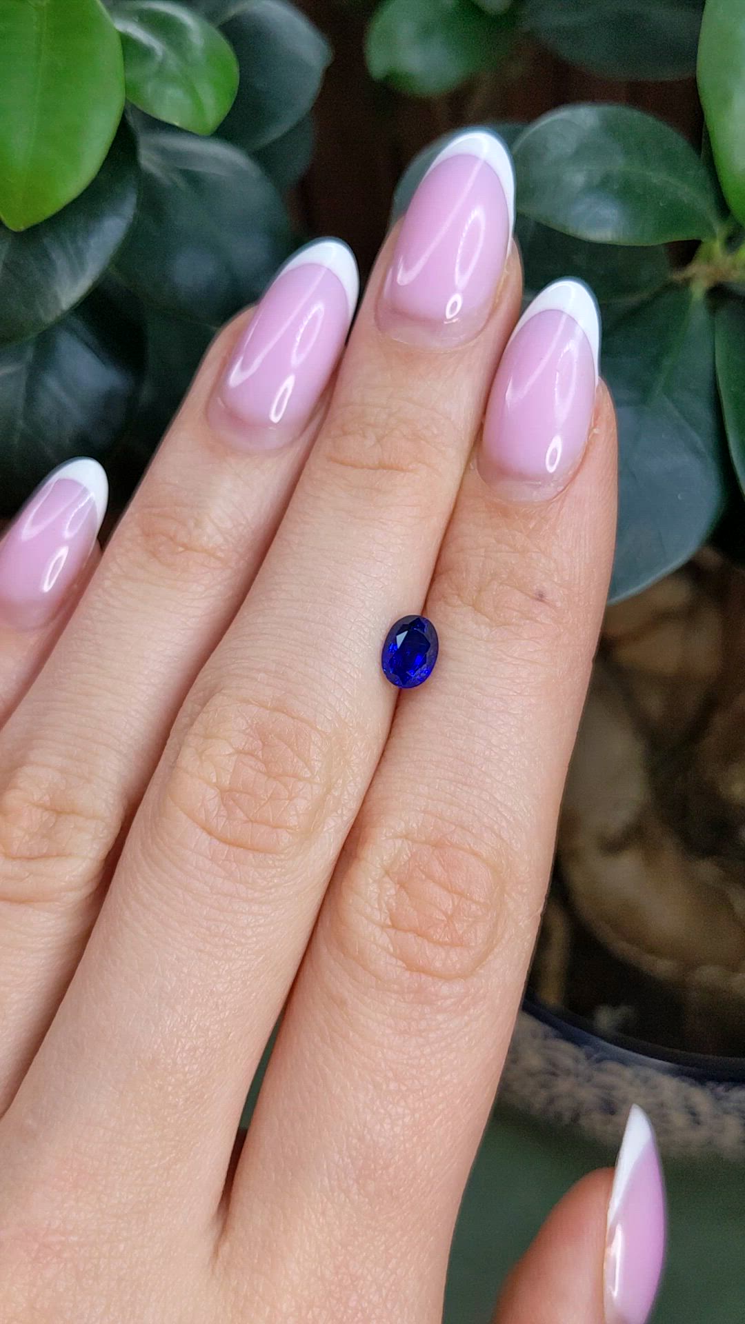1.04 Ct. Purplish Blue Sapphire from Ceylon (Sri Lanka) Size Video