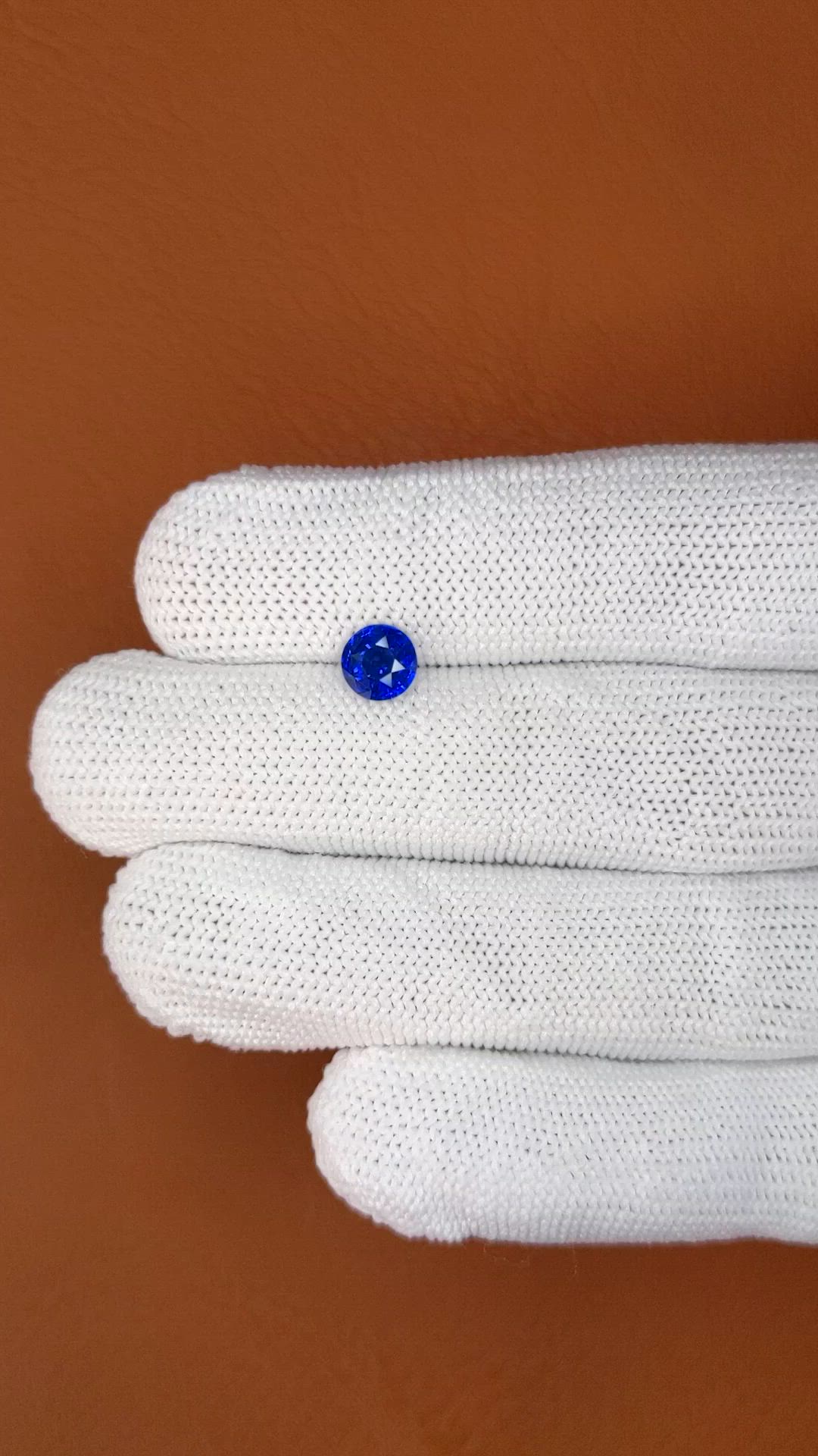 1.20 Ct. Blue Sapphire from Ceylon (Sri Lanka) Size Video