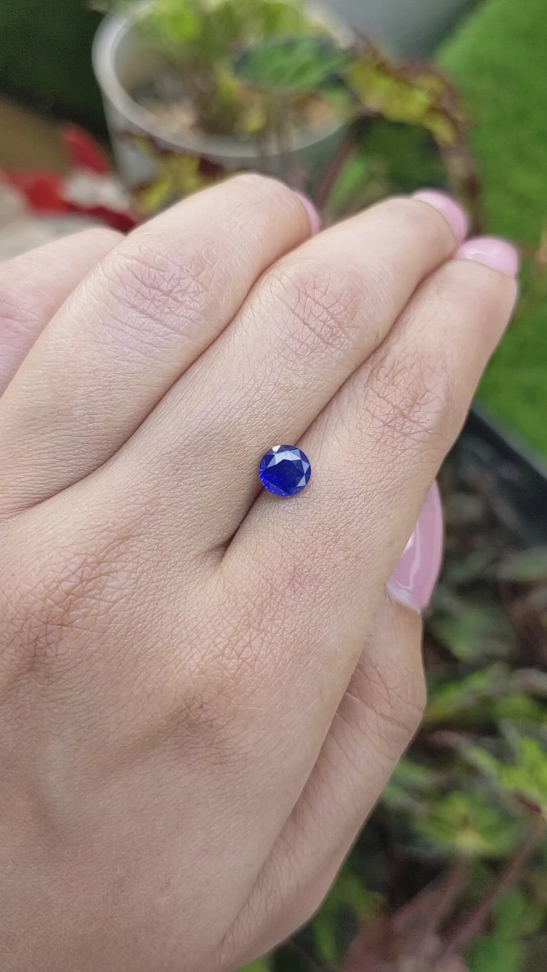 1.20 Ct. Blue Sapphire from Ceylon (Sri Lanka) Size Video
