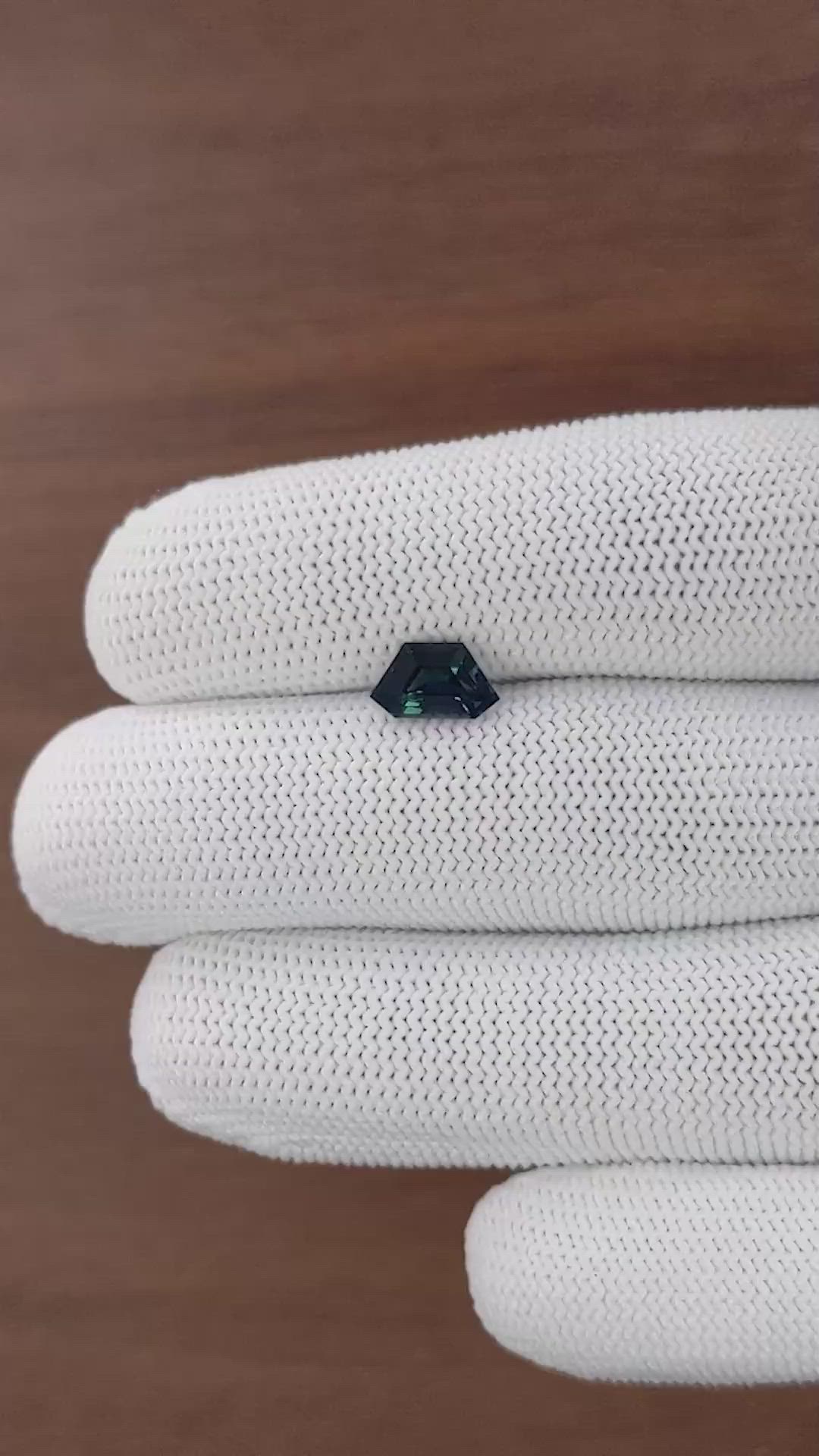 1.72 Ct. Bluish Green Sapphire from Madagascar Size Video