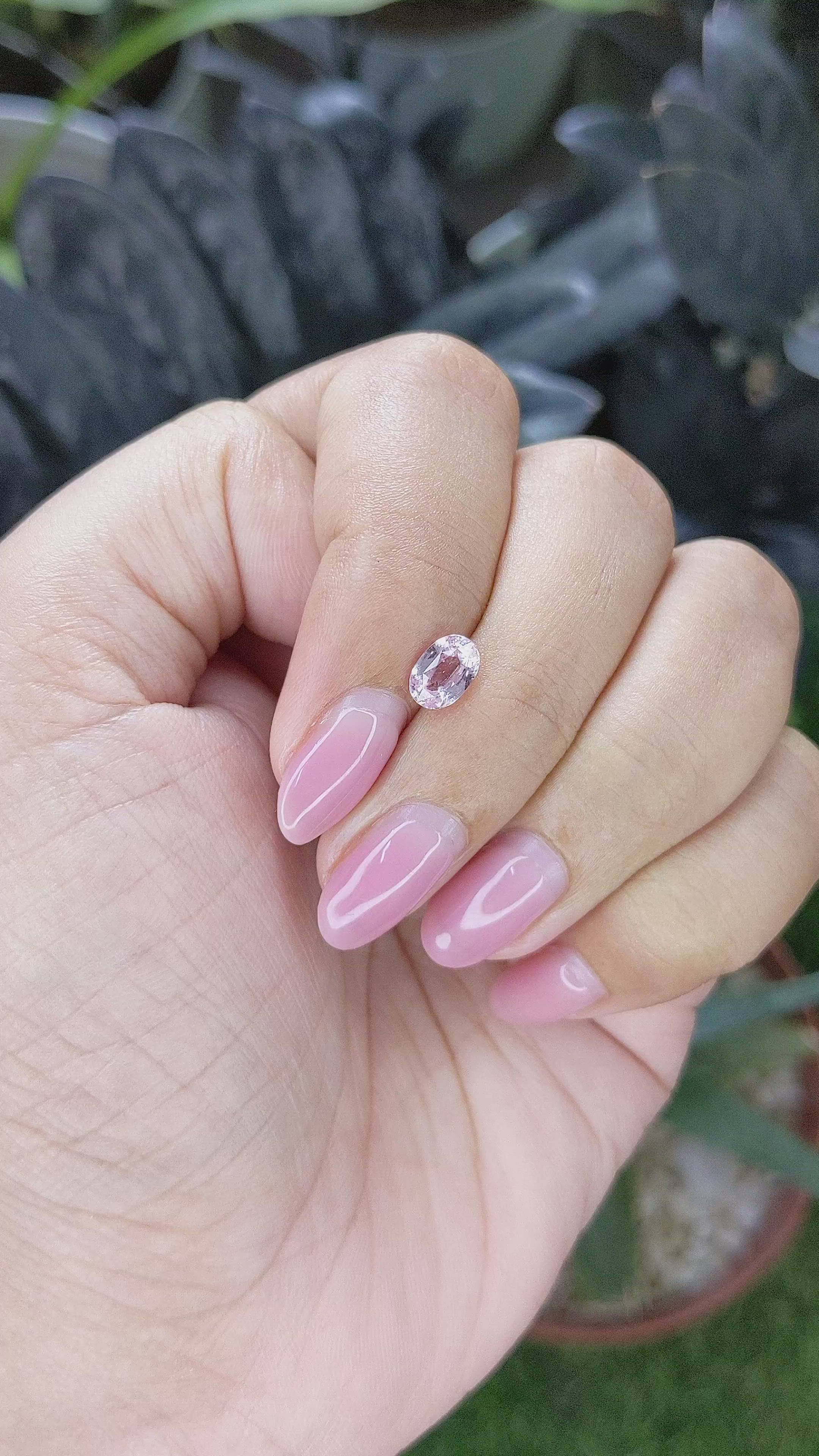 1.00 Ct. Pink Sapphire from Madagascar Size Video