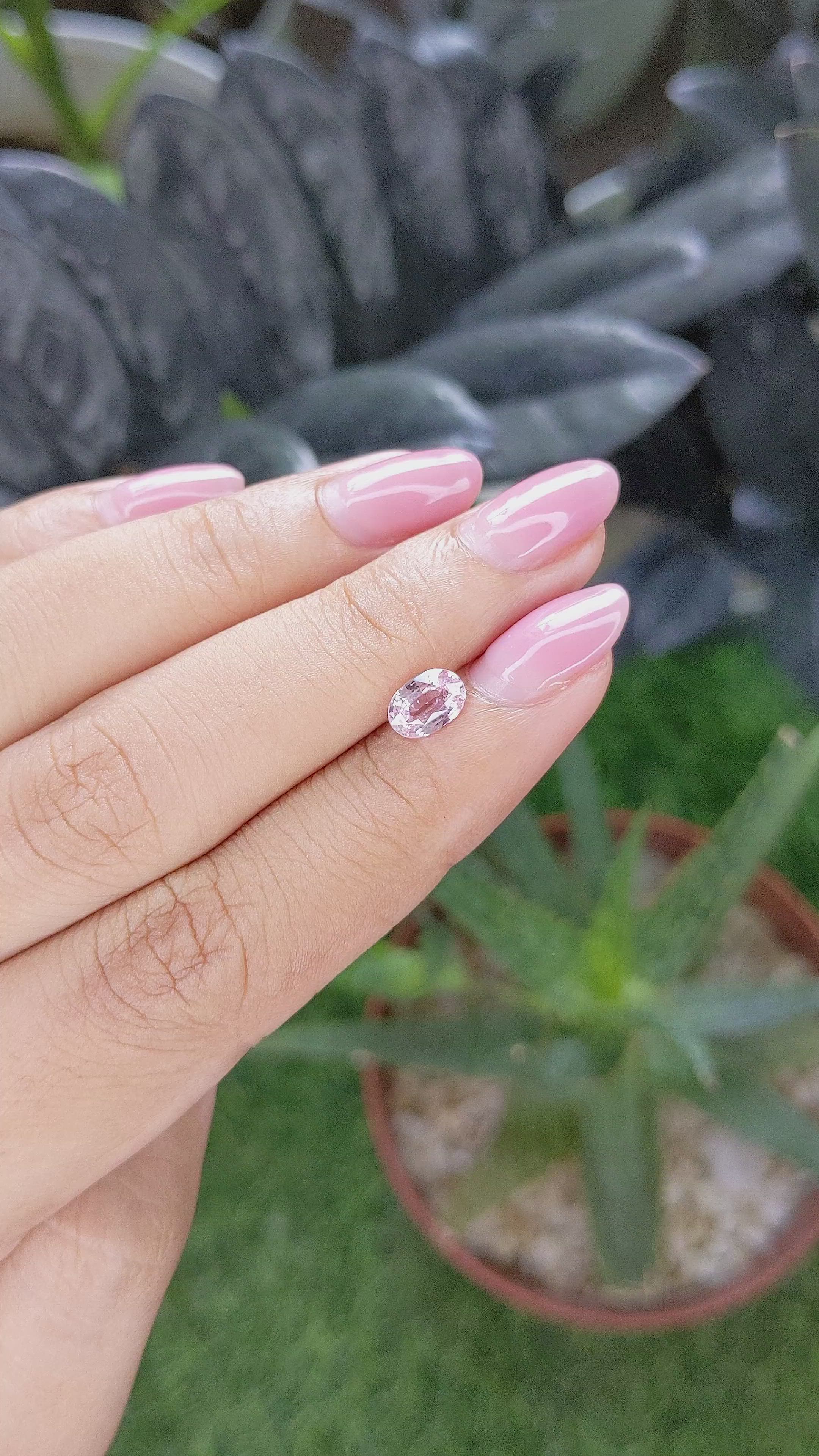 1.00 Ct. Pink Sapphire from Madagascar Size Video