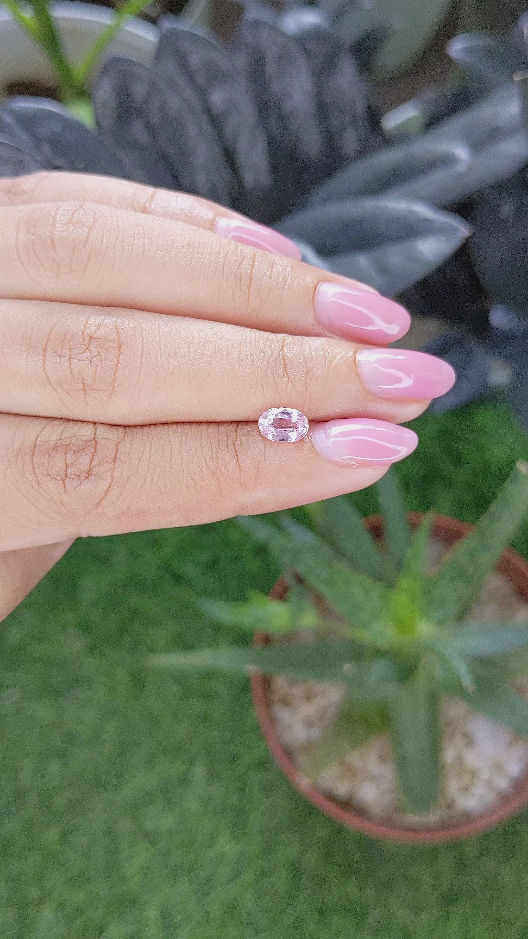 1.00 Ct. Pink Sapphire from Madagascar Size Video