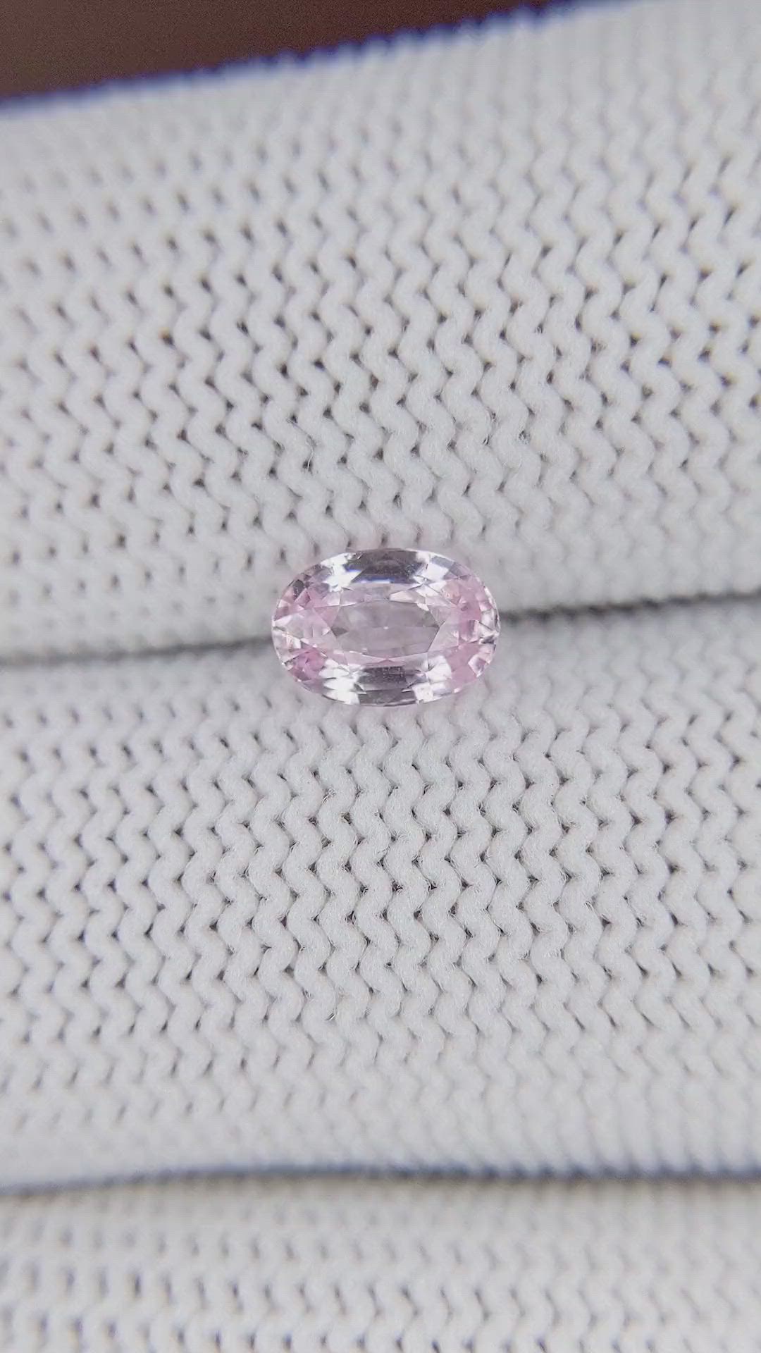 1.00 Ct. Pink Sapphire from Madagascar Size Video