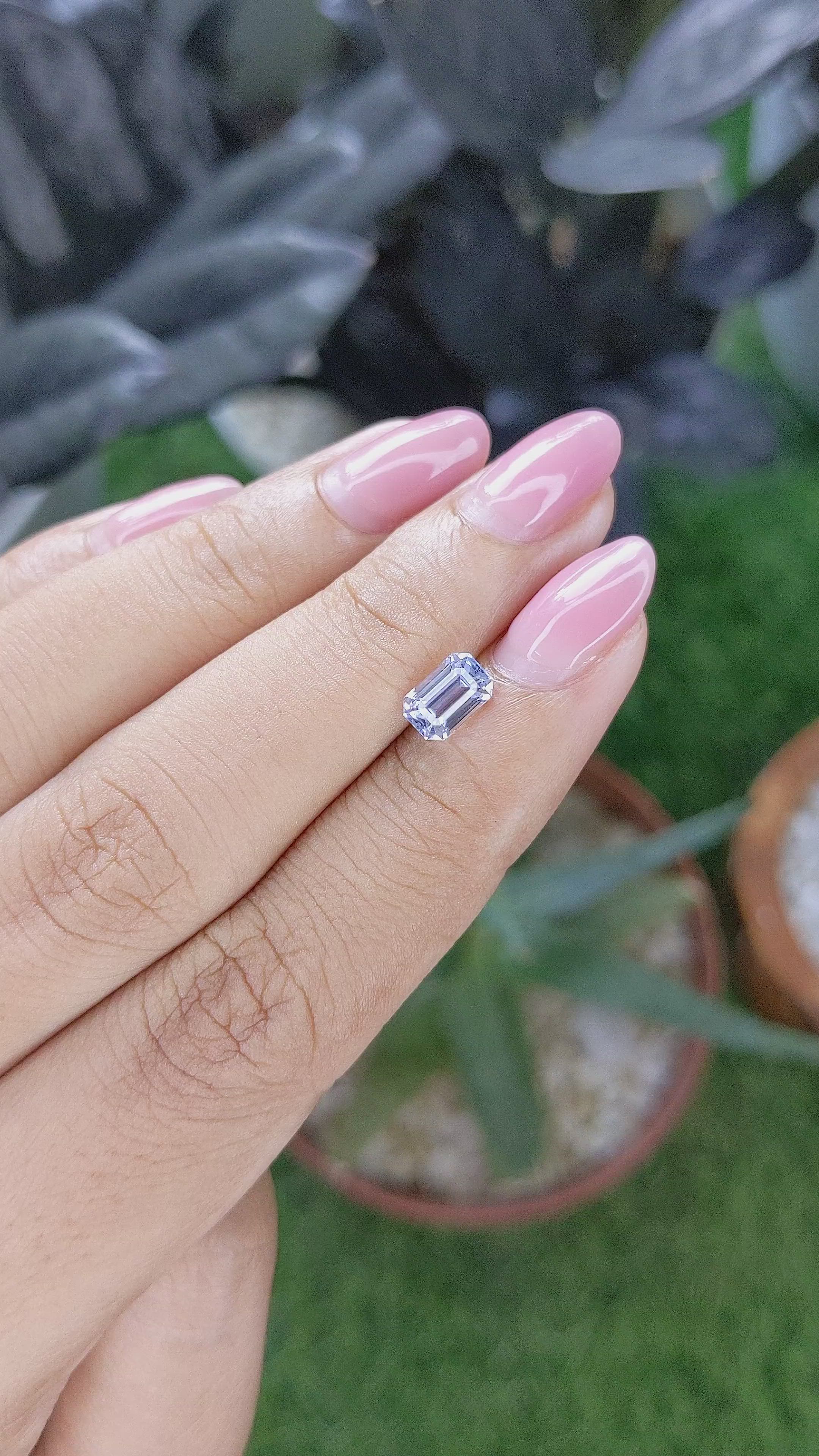 1.22 Ct. Blue Sapphire from Ceylon (Sri Lanka) Size Video
