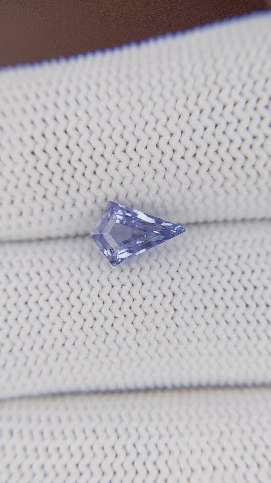 1.63 Ct. Purplish Blue Sapphire from Ceylon (Sri Lanka) Size Video