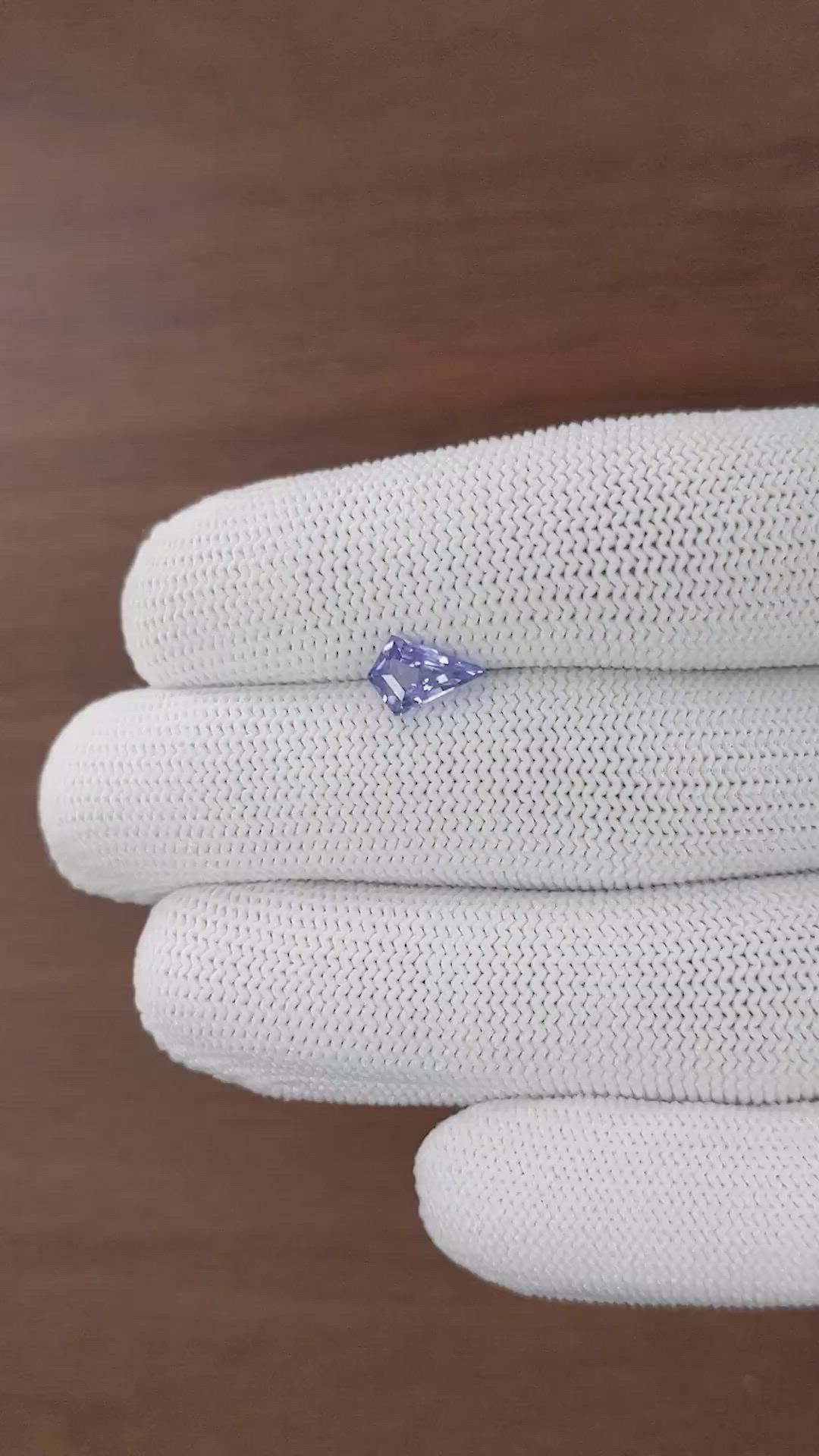 1.63 Ct. Purplish Blue Sapphire from Ceylon (Sri Lanka) Size Video