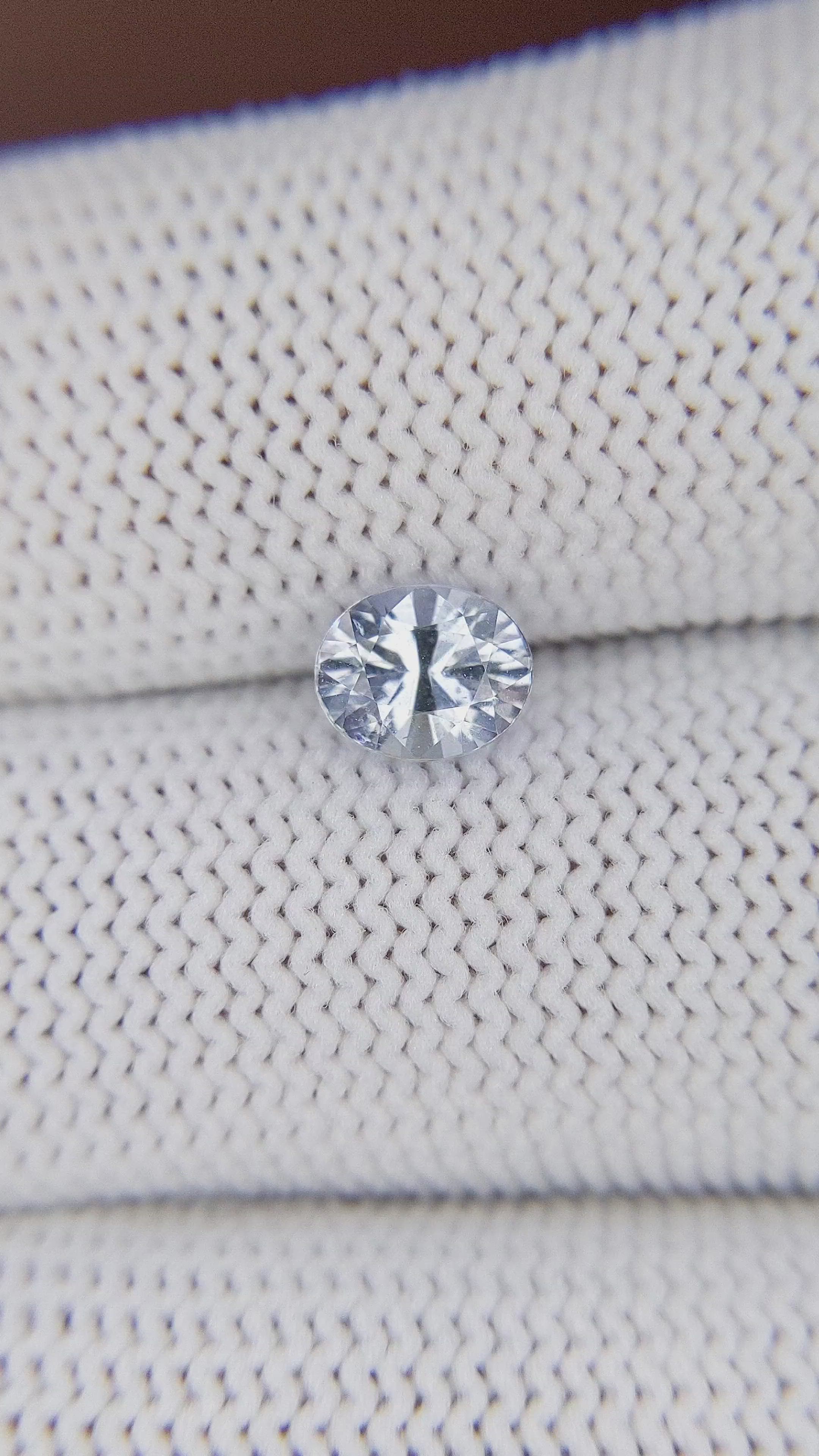 1.25 Ct. Purplish Blue Sapphire from Ceylon (Sri Lanka) Size Video