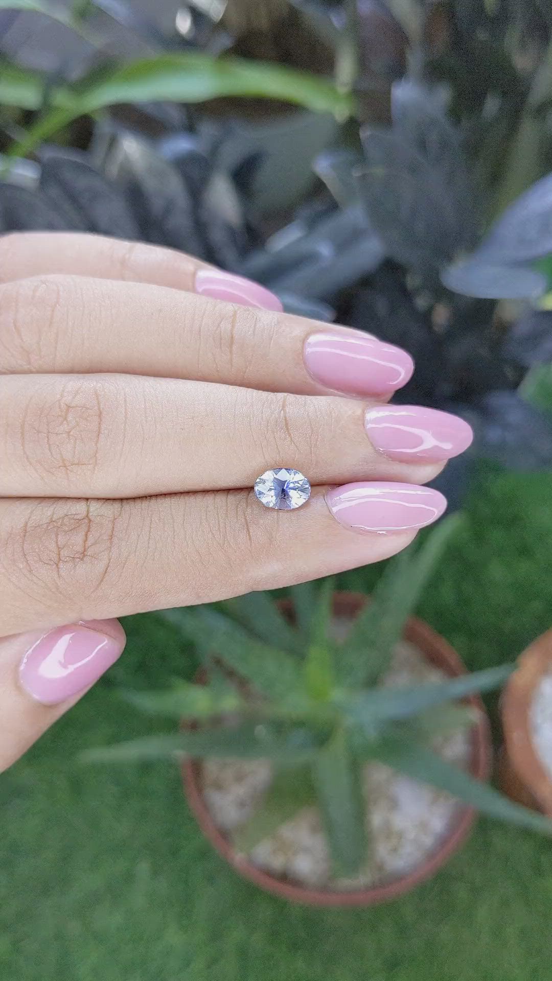 1.17 Ct. Bi Color / Parti Sapphire from Ceylon (Sri Lanka) Size Video