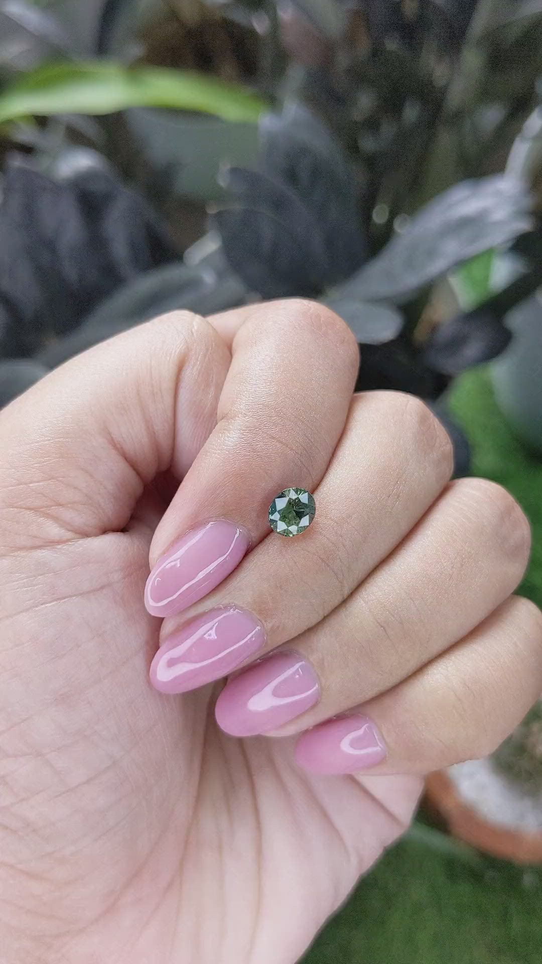 1.09 Ct. Bluish Green Sapphire from Ceylon (Sri Lanka) Size Video