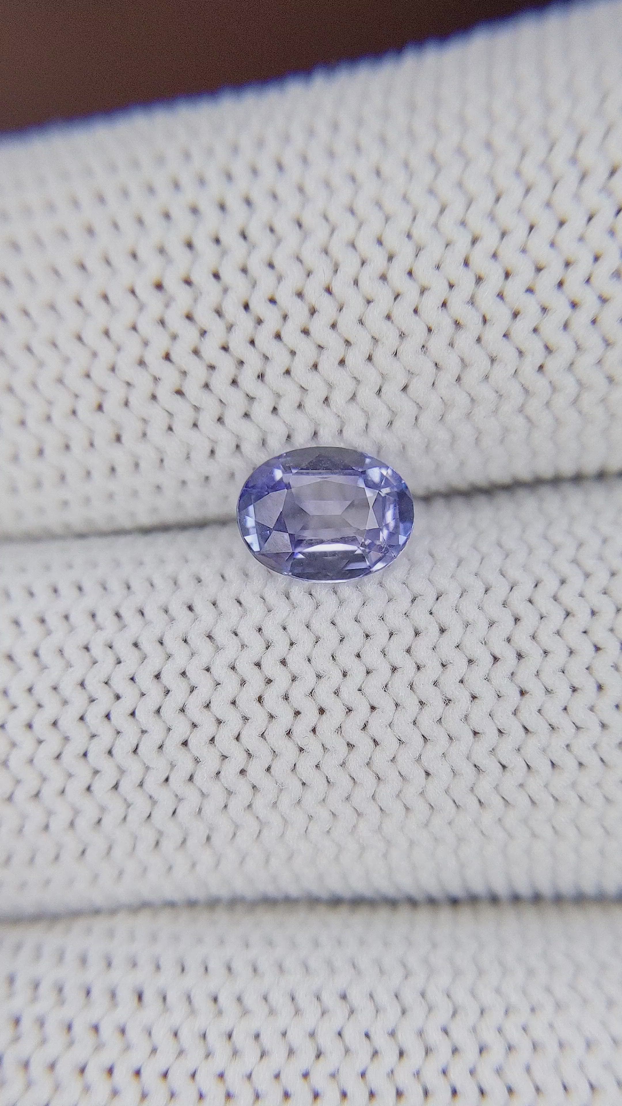 1.10 Ct. Purplish Blue Sapphire from Ceylon (Sri Lanka) Size Video