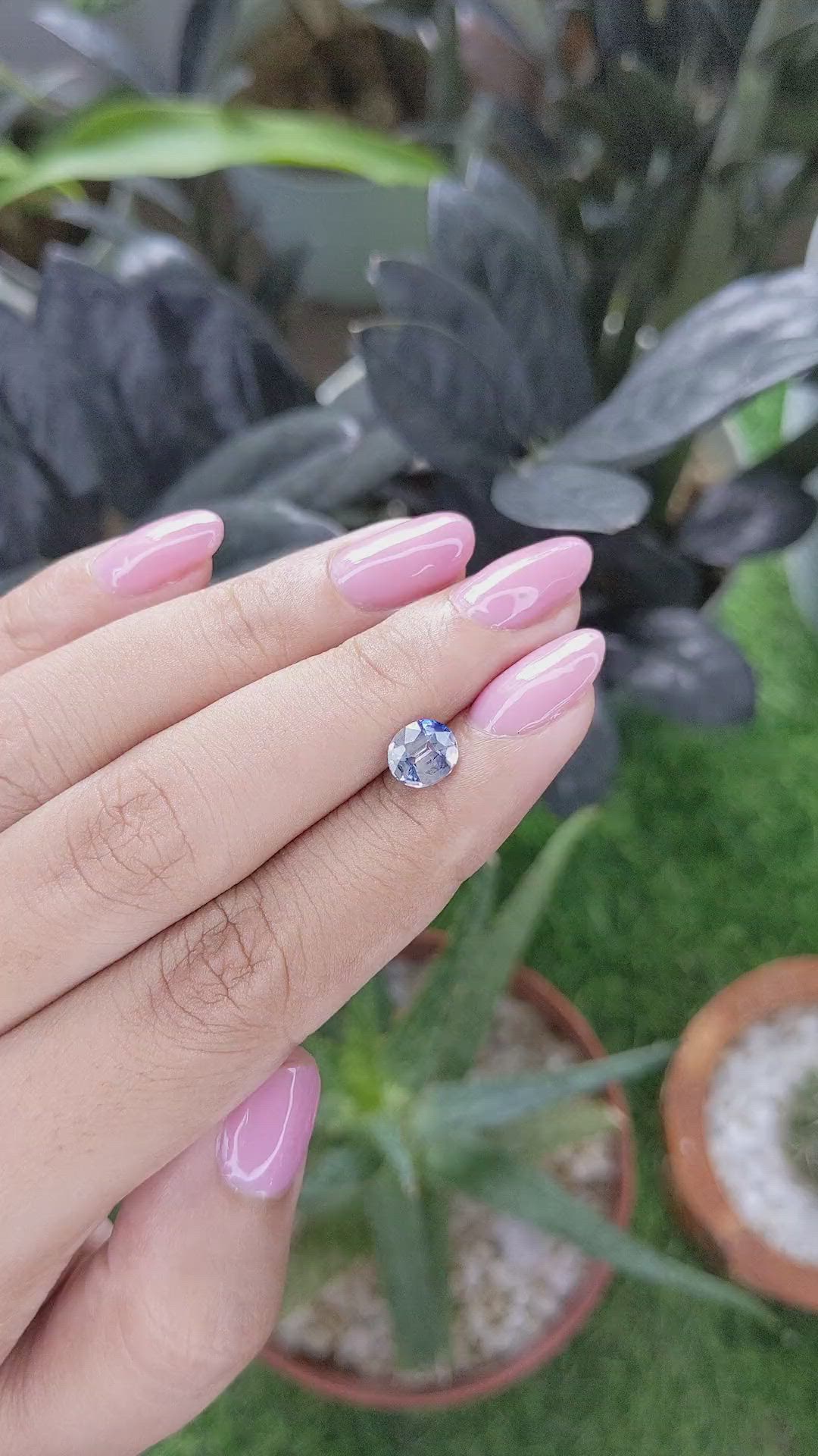 1.17 Ct. Bi Color / Parti Sapphire from Ceylon (Sri Lanka) Size Video