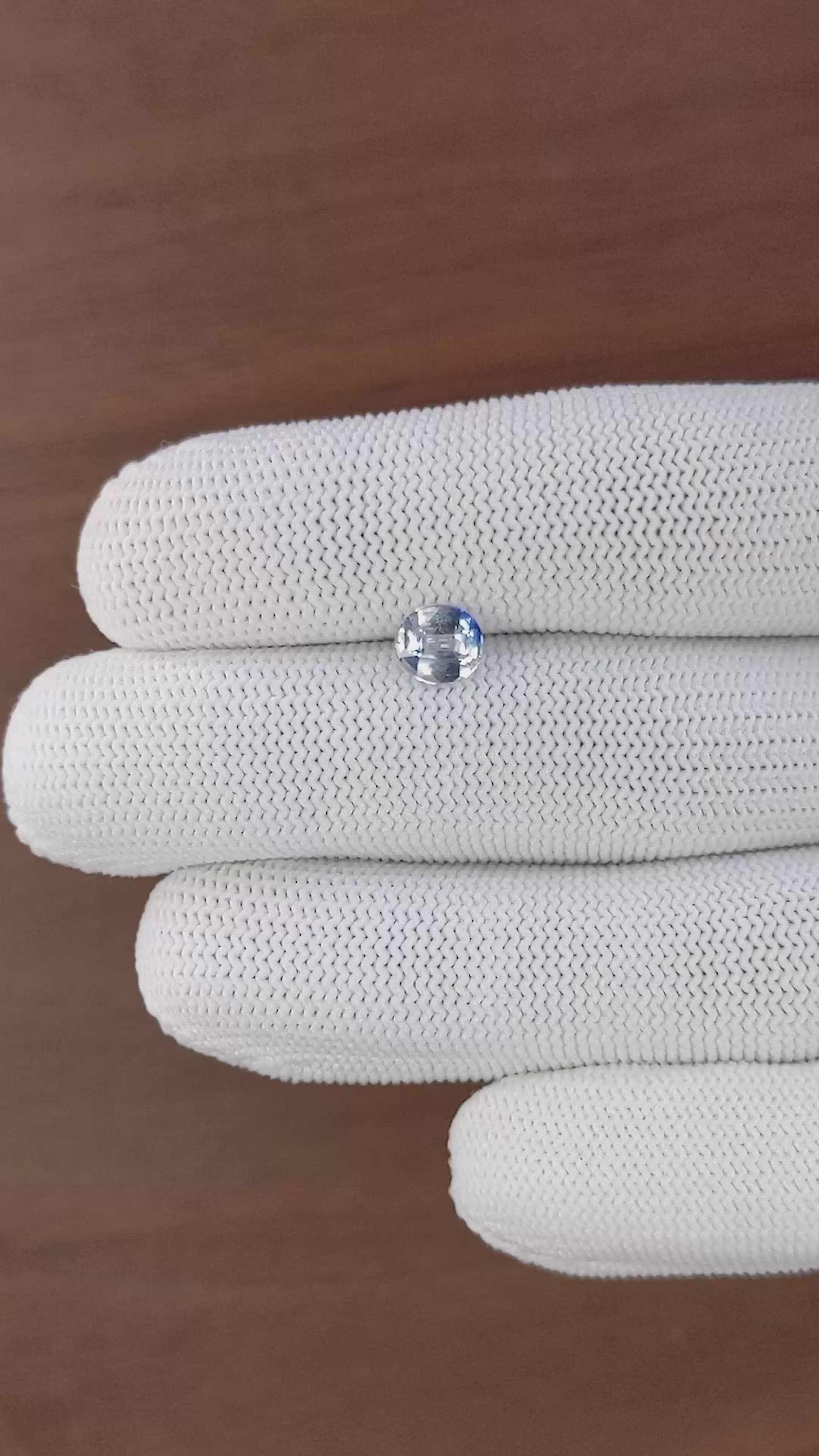 1.17 Ct. Bi Color / Parti Sapphire from Ceylon (Sri Lanka) Size Video
