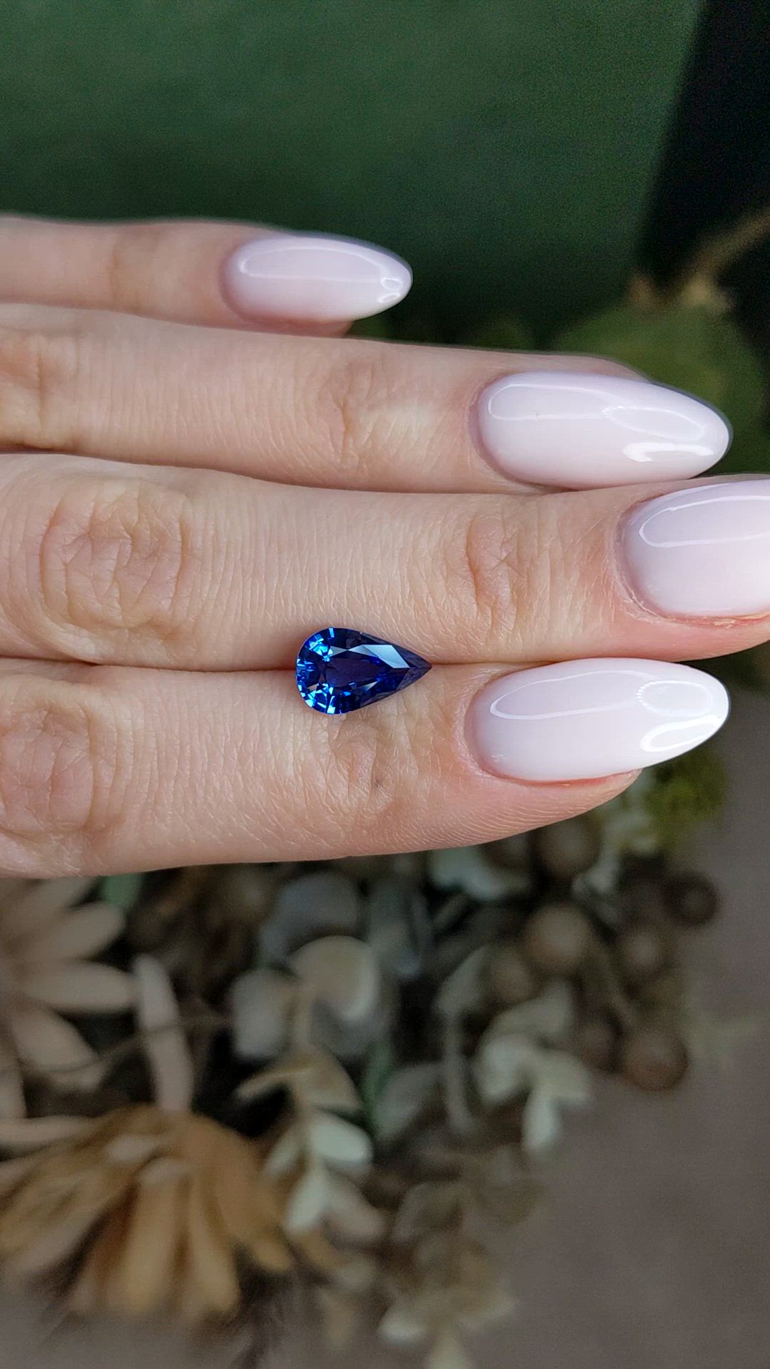2.42 Ct. Blue Sapphire from Ceylon (Sri Lanka) Size Video