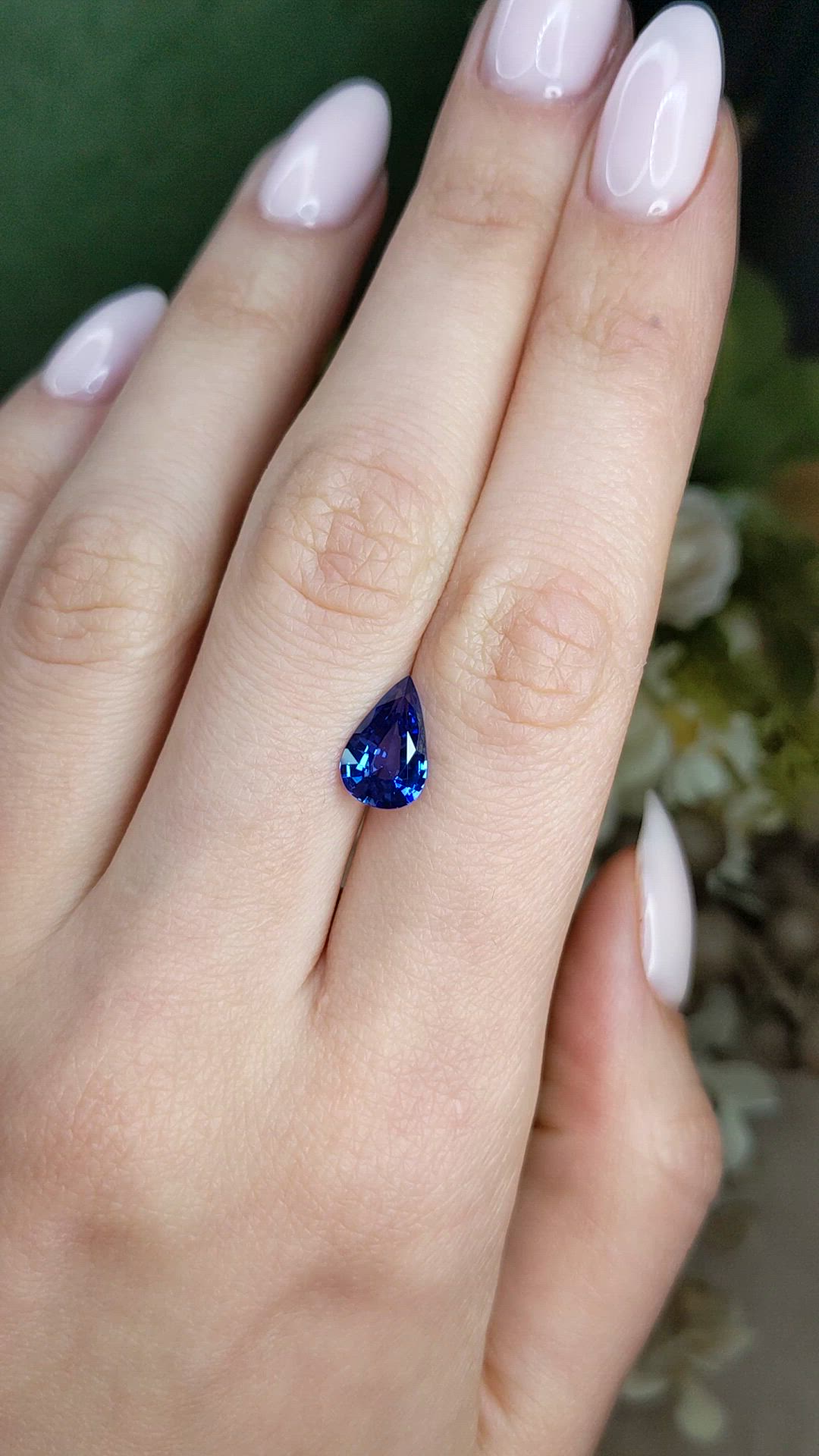2.42 Ct. Blue Sapphire from Ceylon (Sri Lanka) Size Video