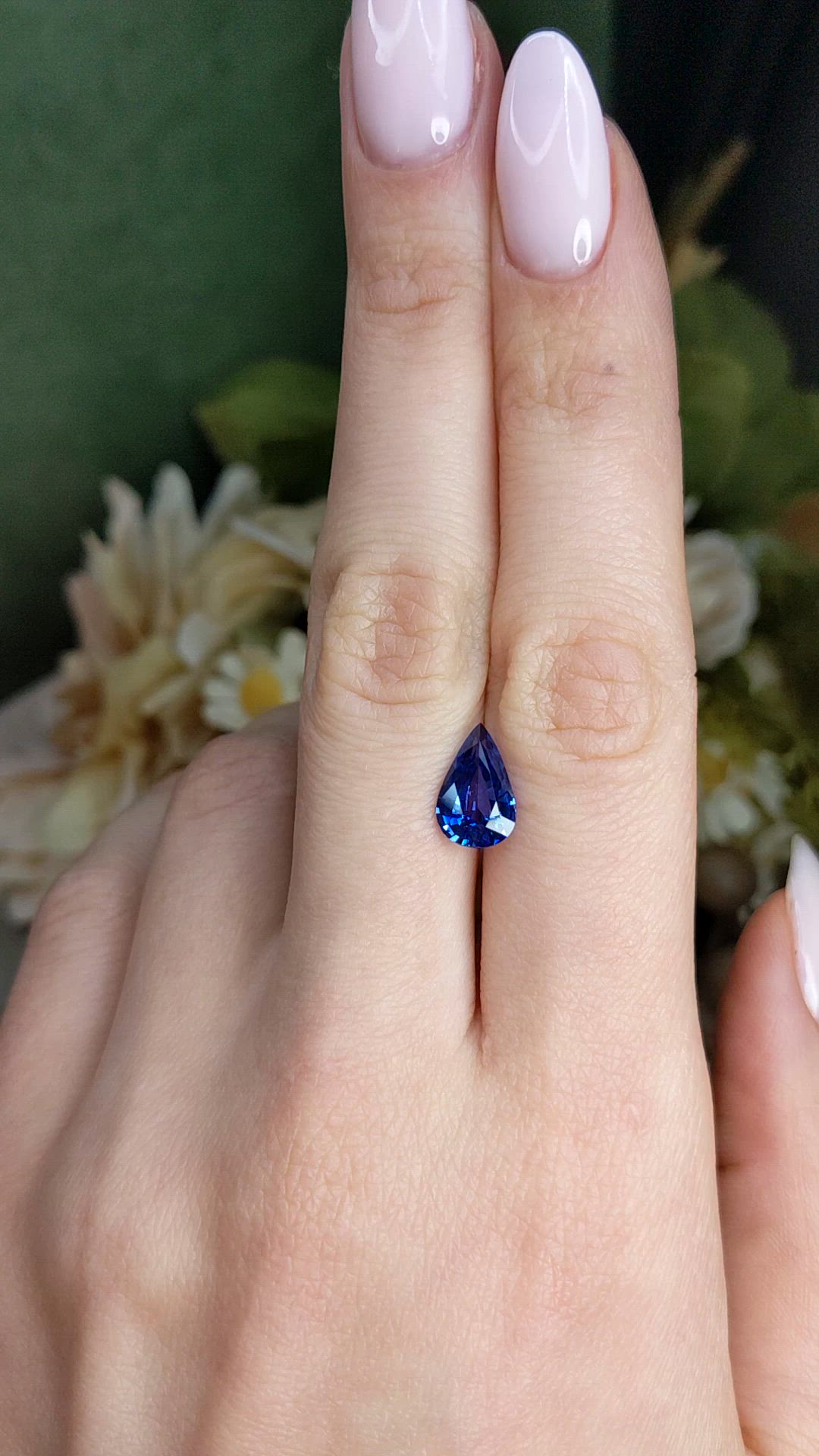 2.42 Ct. Blue Sapphire from Ceylon (Sri Lanka) Size Video