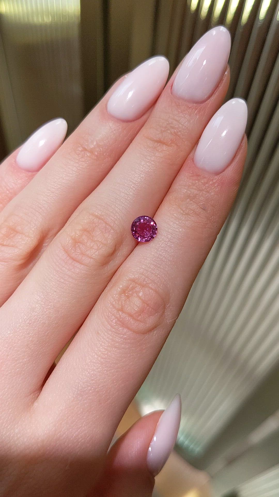 1.28 Ct. Pink Sapphire from Ceylon (Sri Lanka) Size Video