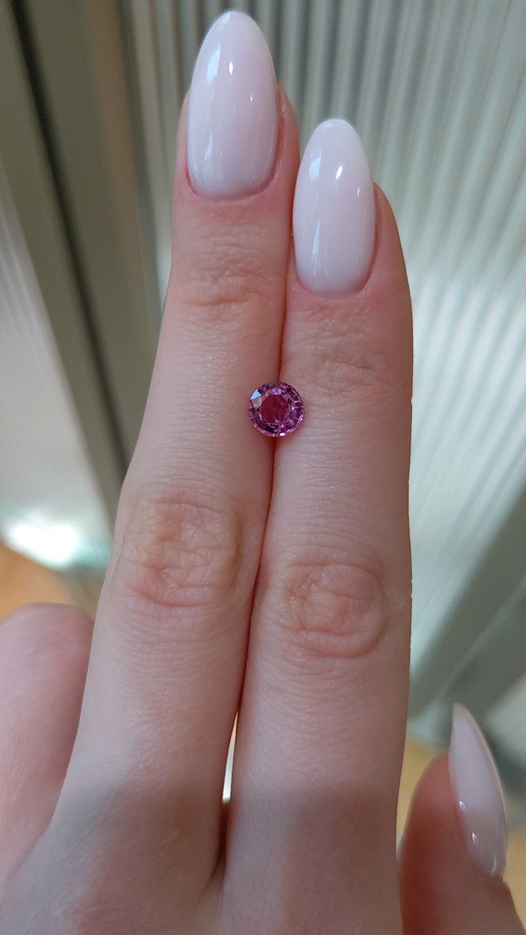 1.28 Ct. Pink Sapphire from Ceylon (Sri Lanka) Size Video