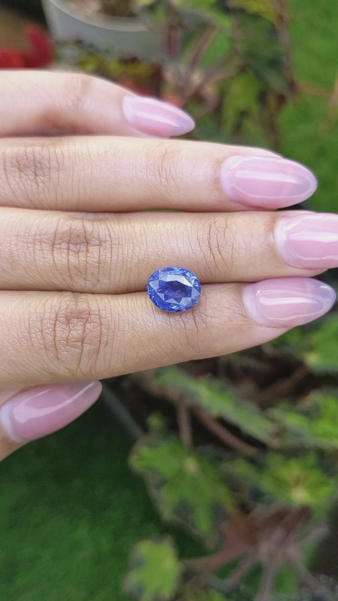 4.56 Ct. Blue Sapphire from Ceylon (Sri Lanka) Size Video