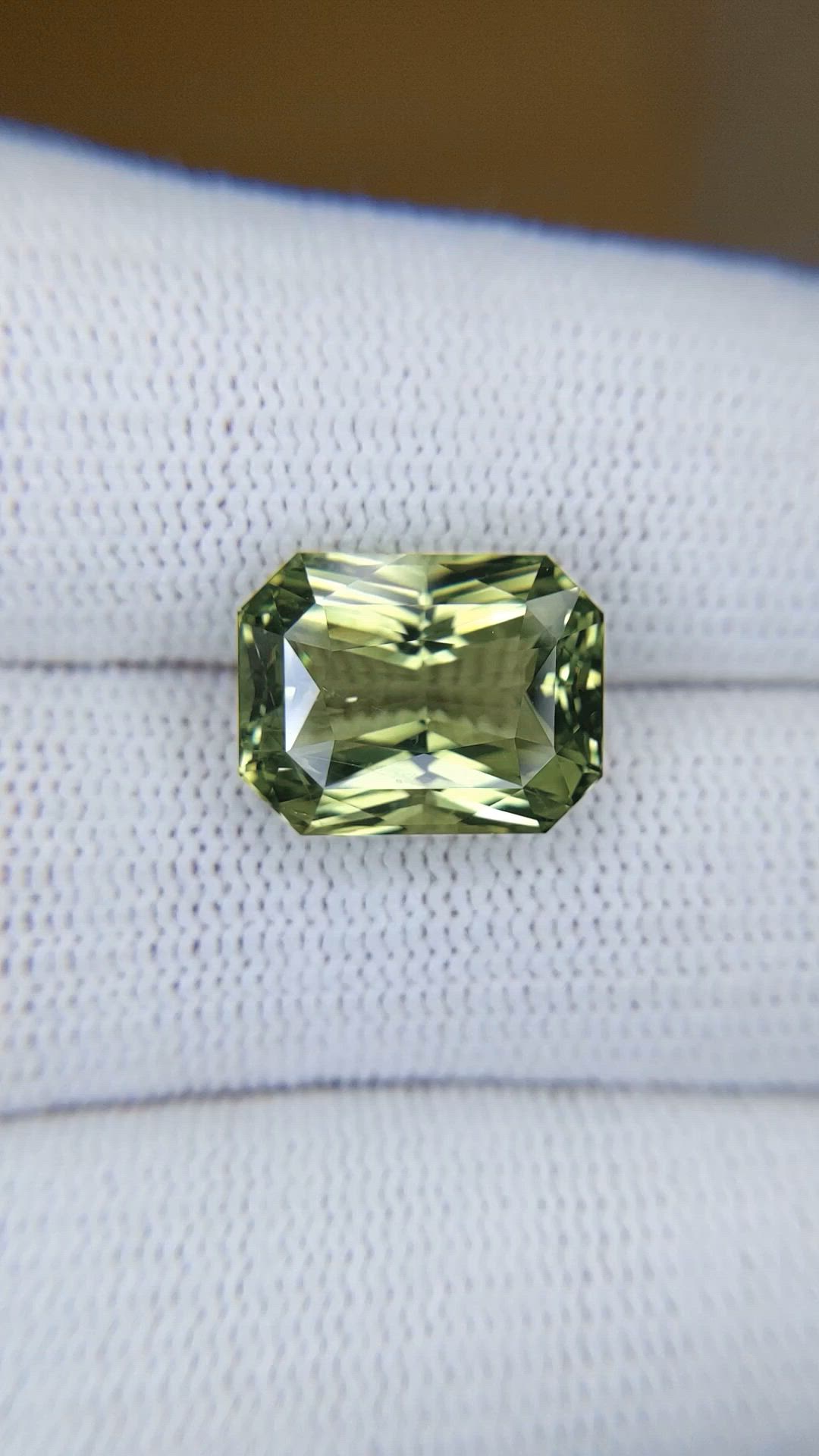 9.72 Ct. Green Sapphire from Tanzania Size Video