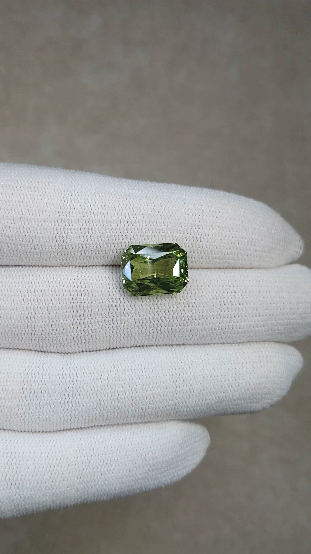 9.72 Ct. Green Sapphire from Tanzania Size Video