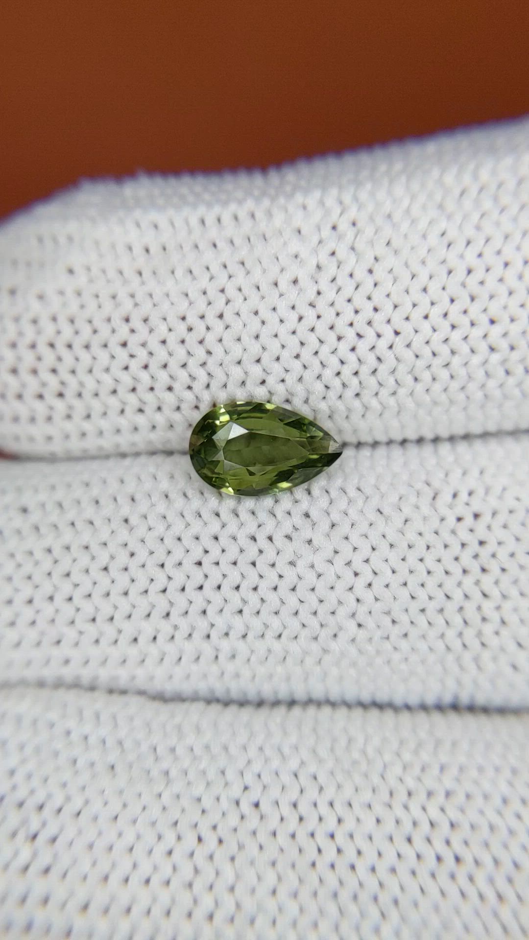 1.11 Ct. Yellowish Green Sapphire from Madagascar Size Video