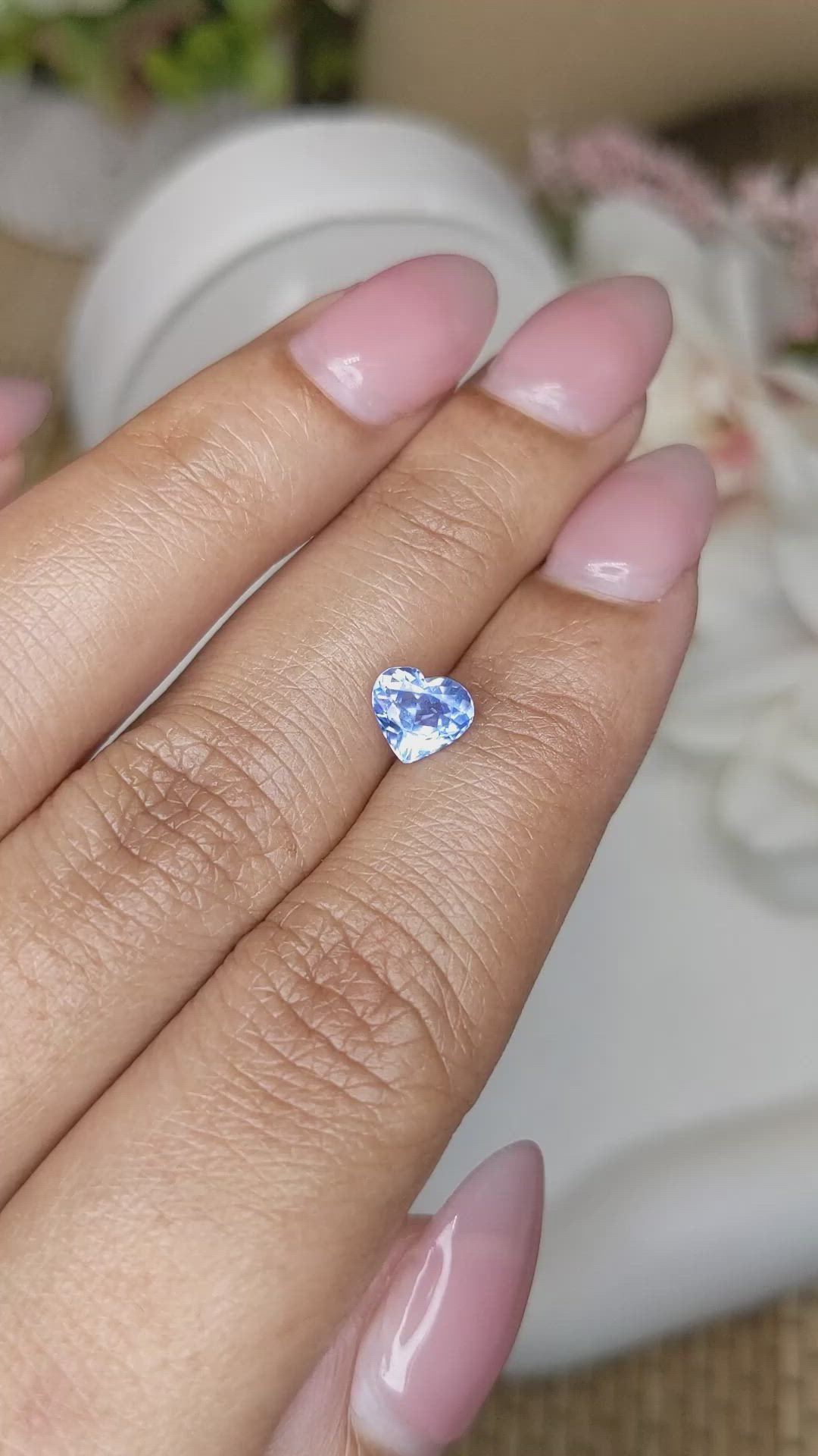 1.02 Ct. Blue Sapphire from Ceylon (Sri Lanka) Size Video