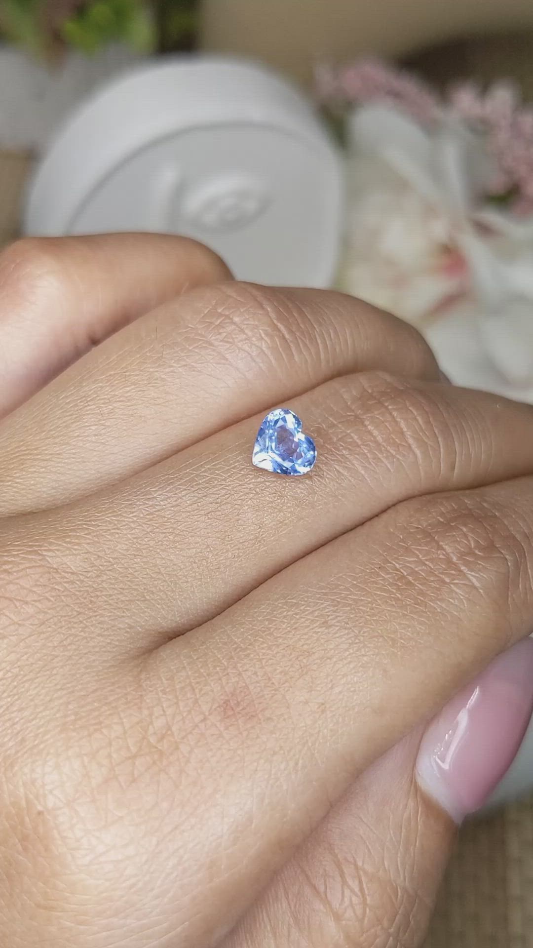 1.02 Ct. Blue Sapphire from Ceylon (Sri Lanka) Size Video