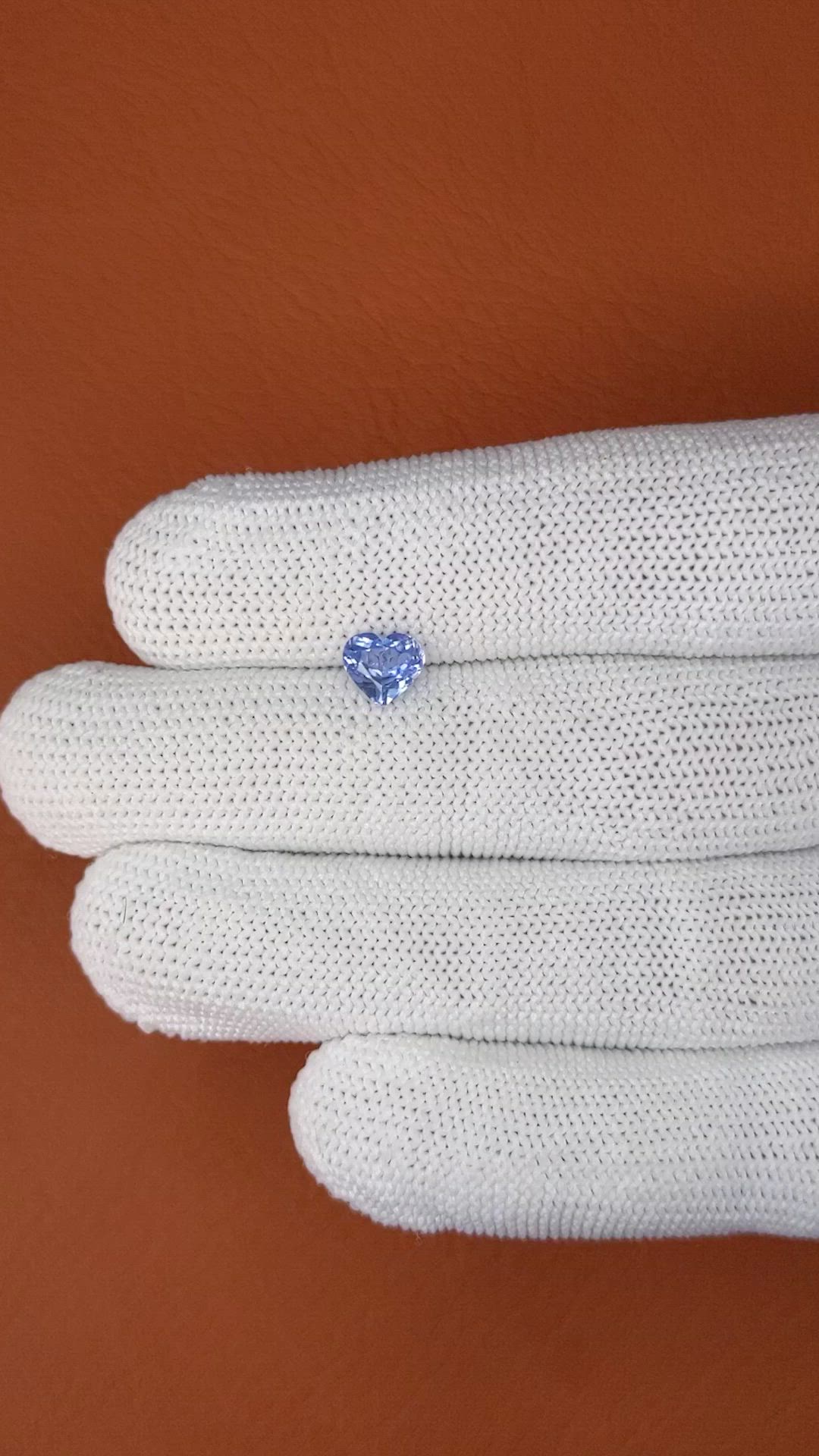 1.02 Ct. Blue Sapphire from Ceylon (Sri Lanka) Size Video