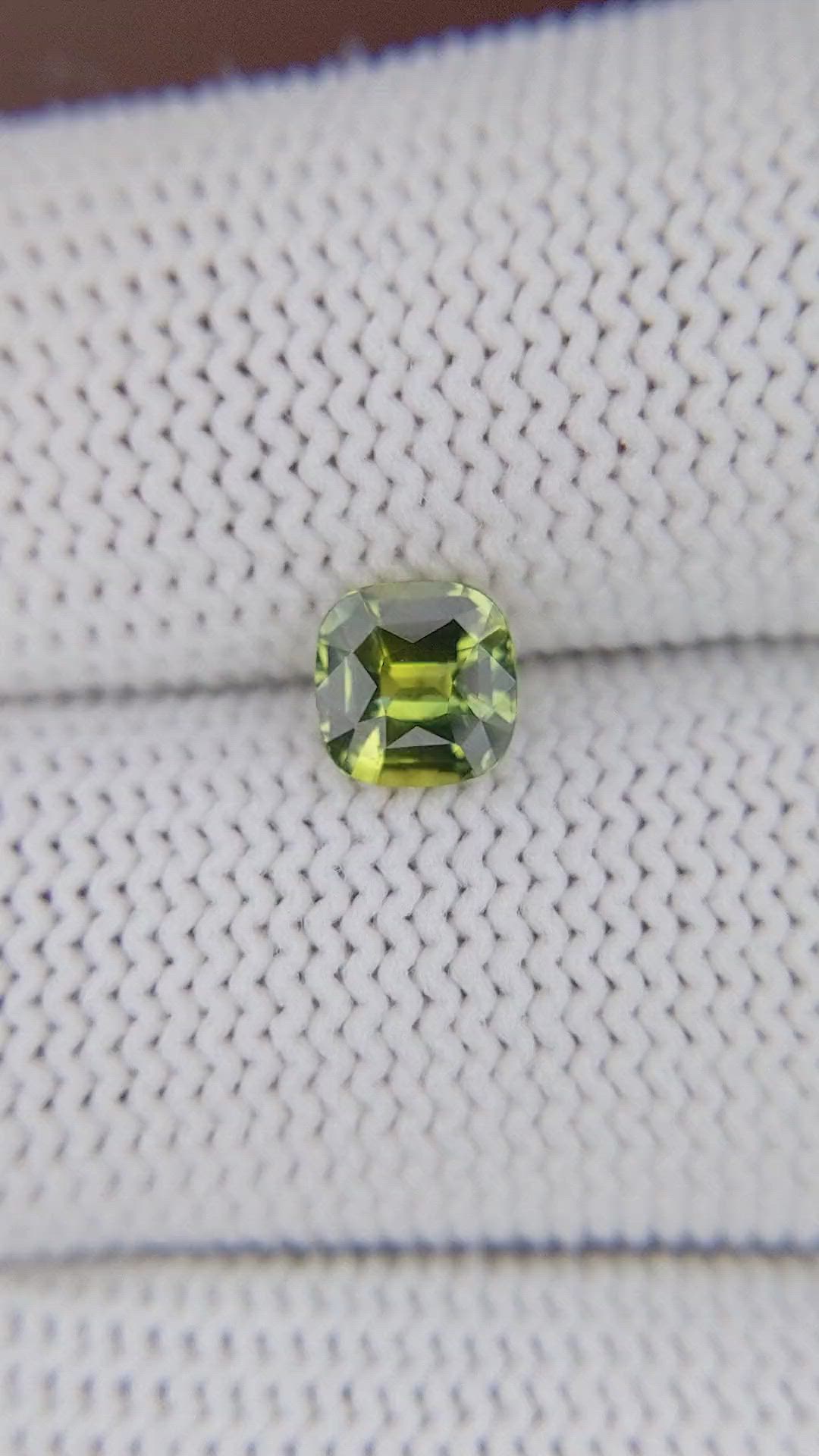 1.09 Ct. Yellowish Green Sapphire from Tanzania Size Video