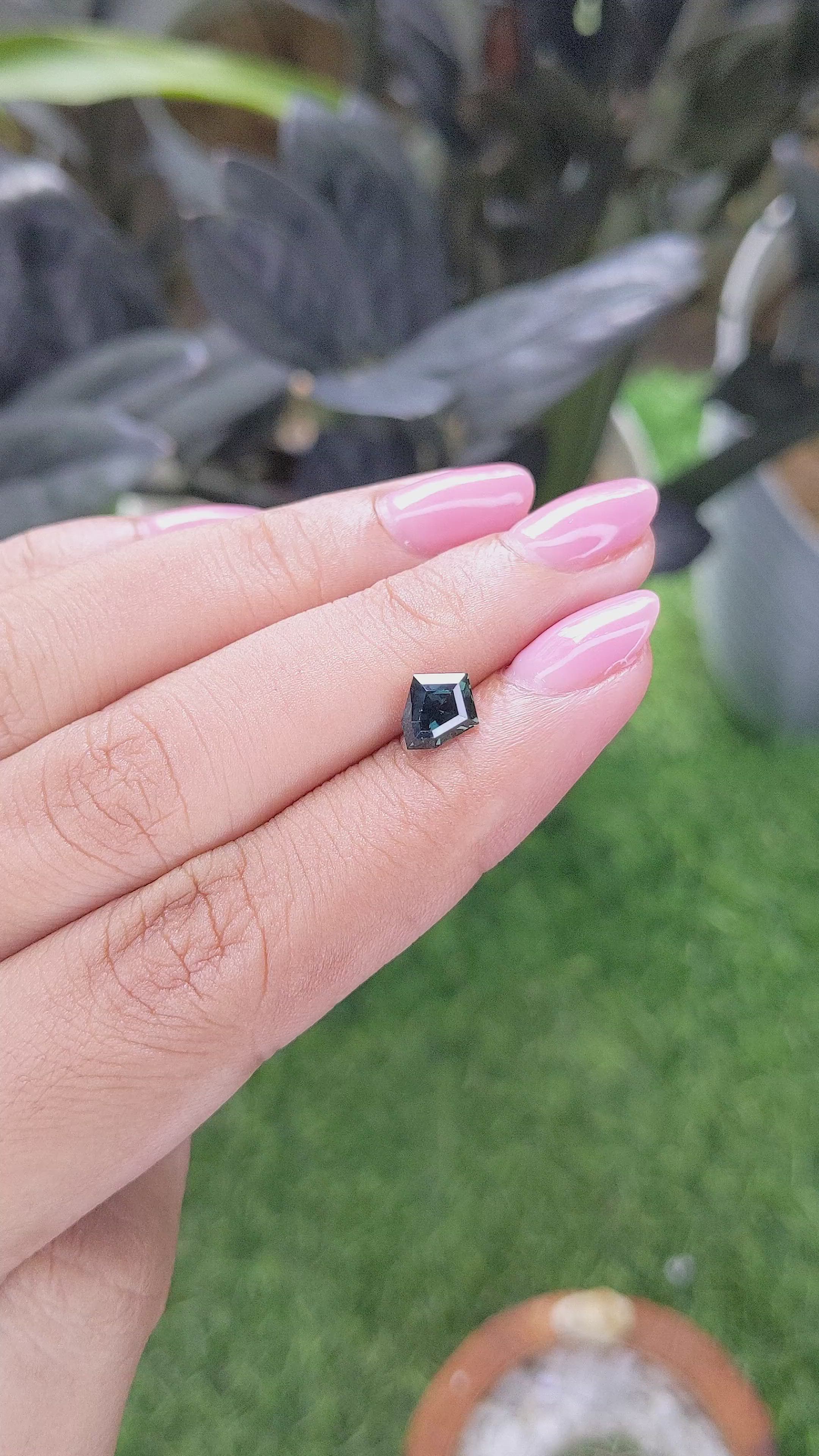 1.29 Ct. Bluish Green Sapphire from Tanzania Size Video
