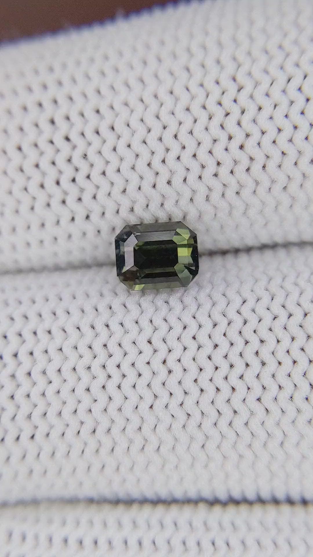 1.12 Ct. Green Sapphire from Tanzania Size Video