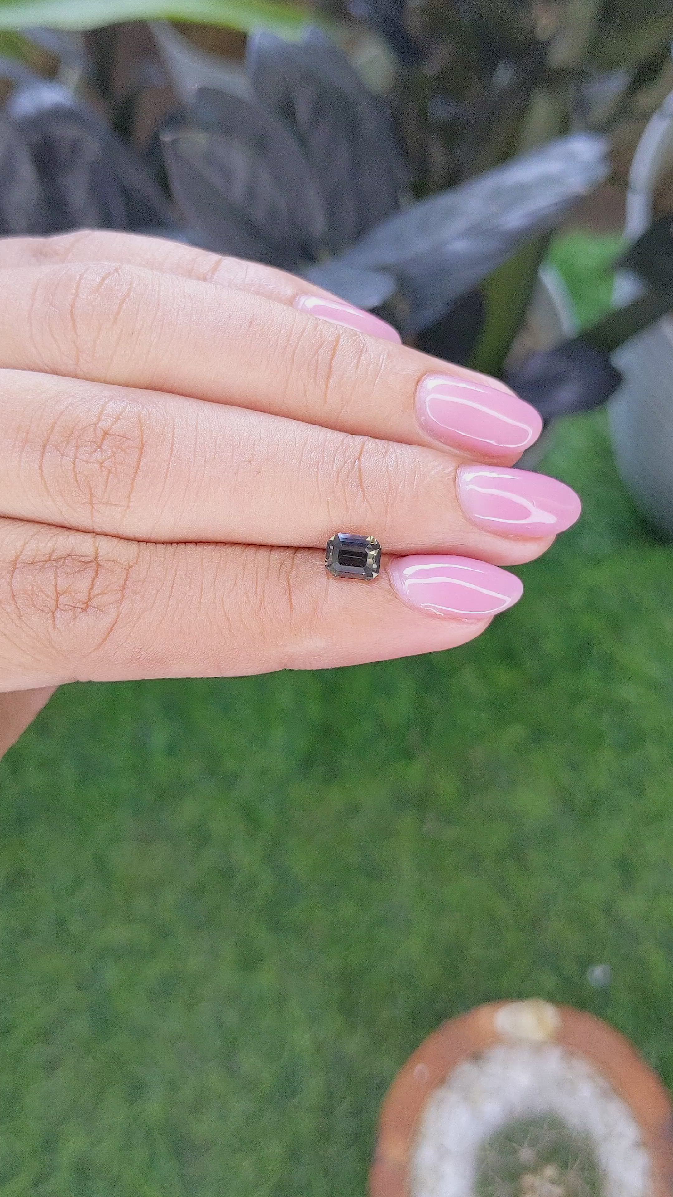 1.12 Ct. Green Sapphire from Tanzania Size Video