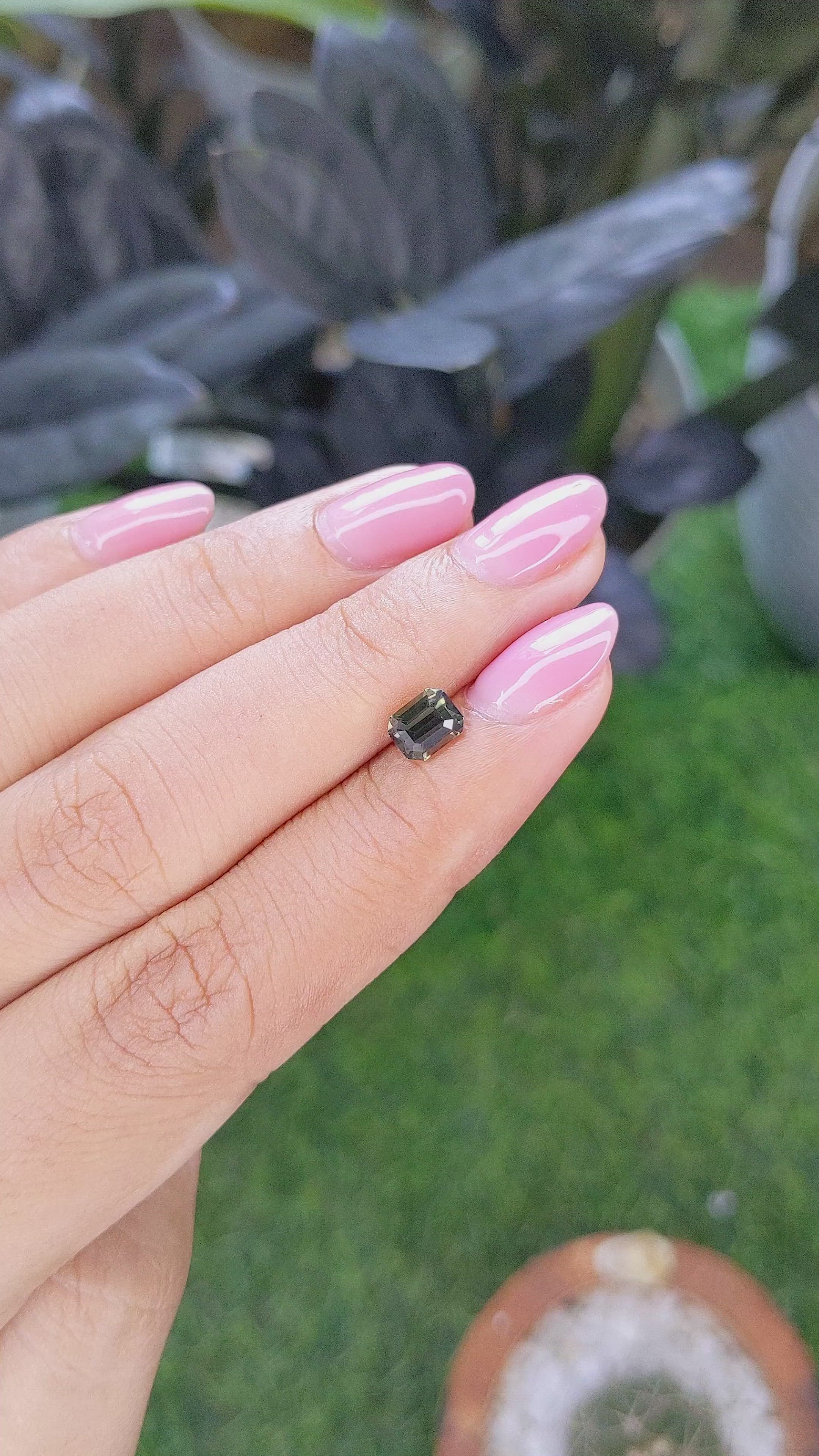 1.12 Ct. Green Sapphire from Tanzania Size Video