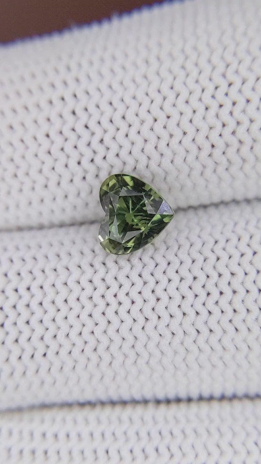 1.64 Ct. Yellowish Green Sapphire from Tanzania Size Video
