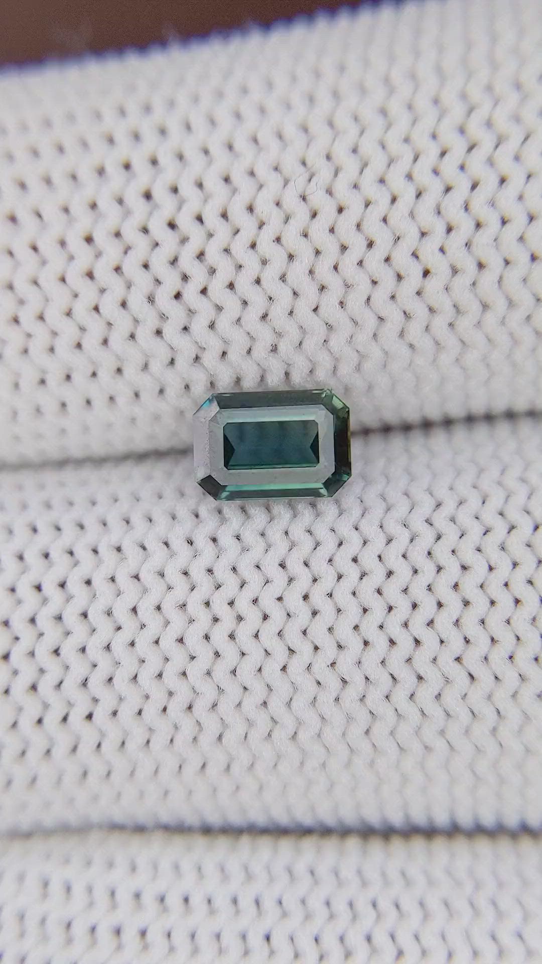 1.06 Ct. Bluish Green Sapphire Size Video