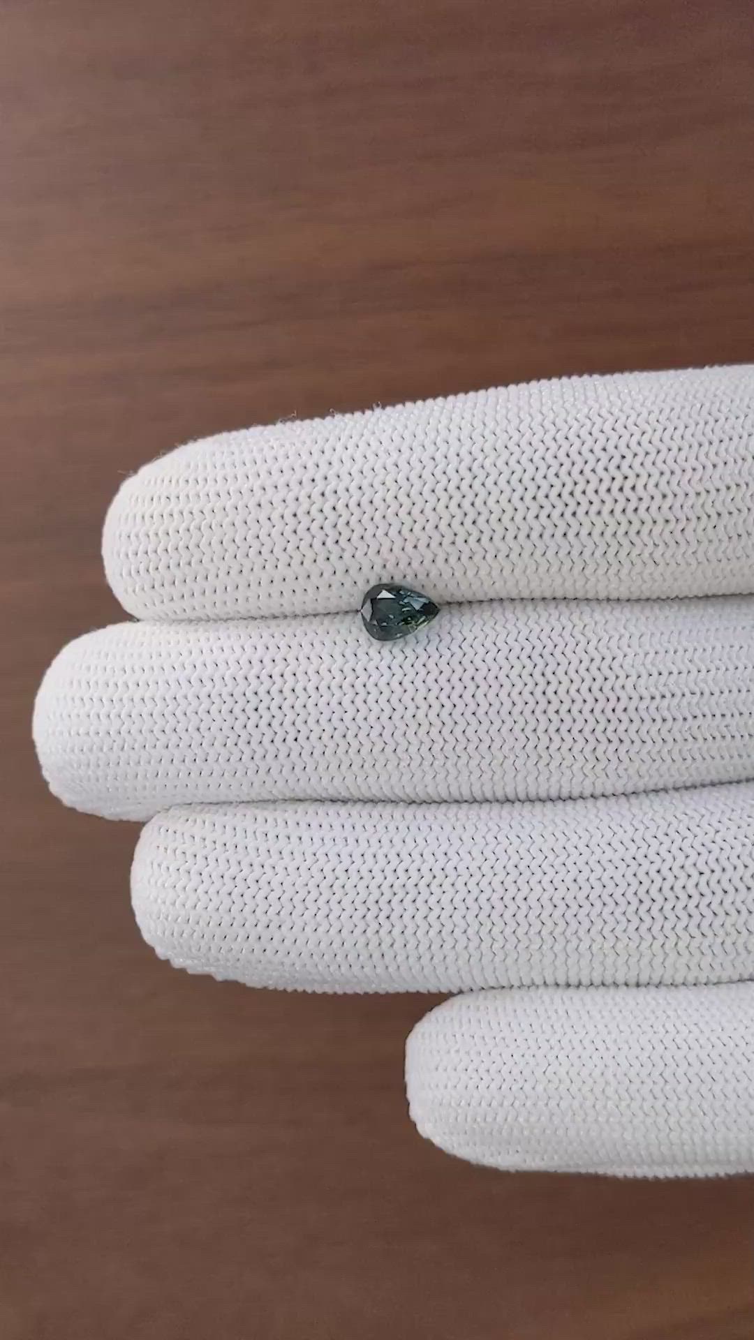 1.02 Ct. Bluish Green Sapphire from Tanzania Size Video