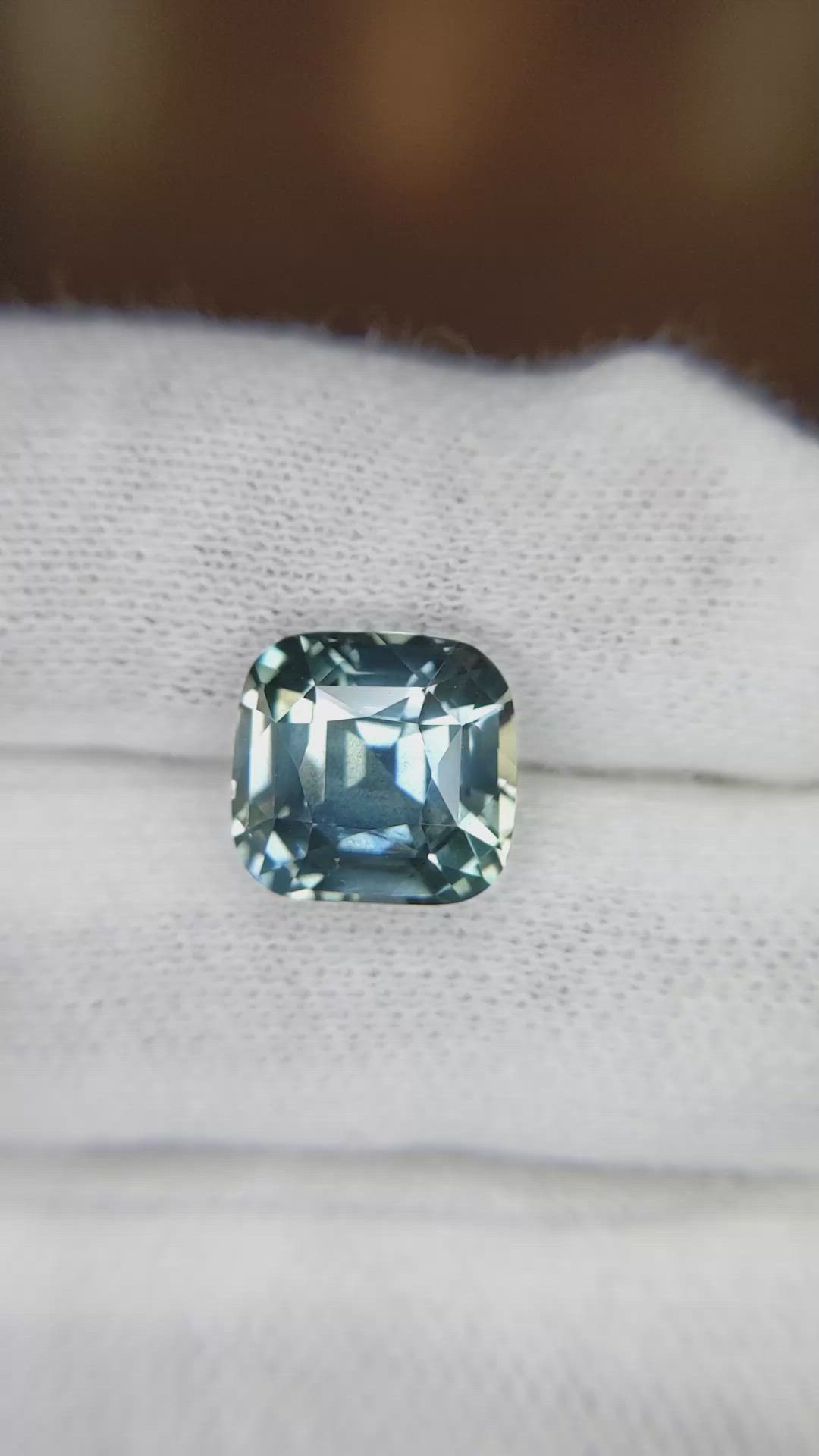 6.06 Ct. Greenish Blue Sapphire from Tanzania Size Video