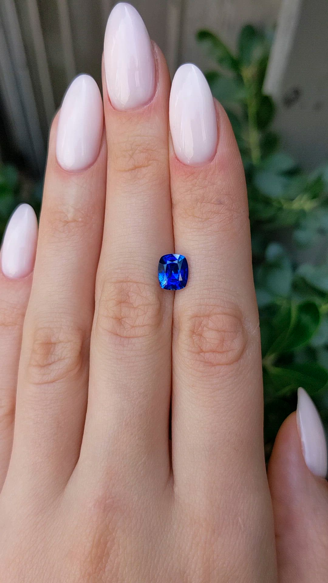 1.78 Ct. Blue Sapphire from Ceylon (Sri Lanka) Size Video