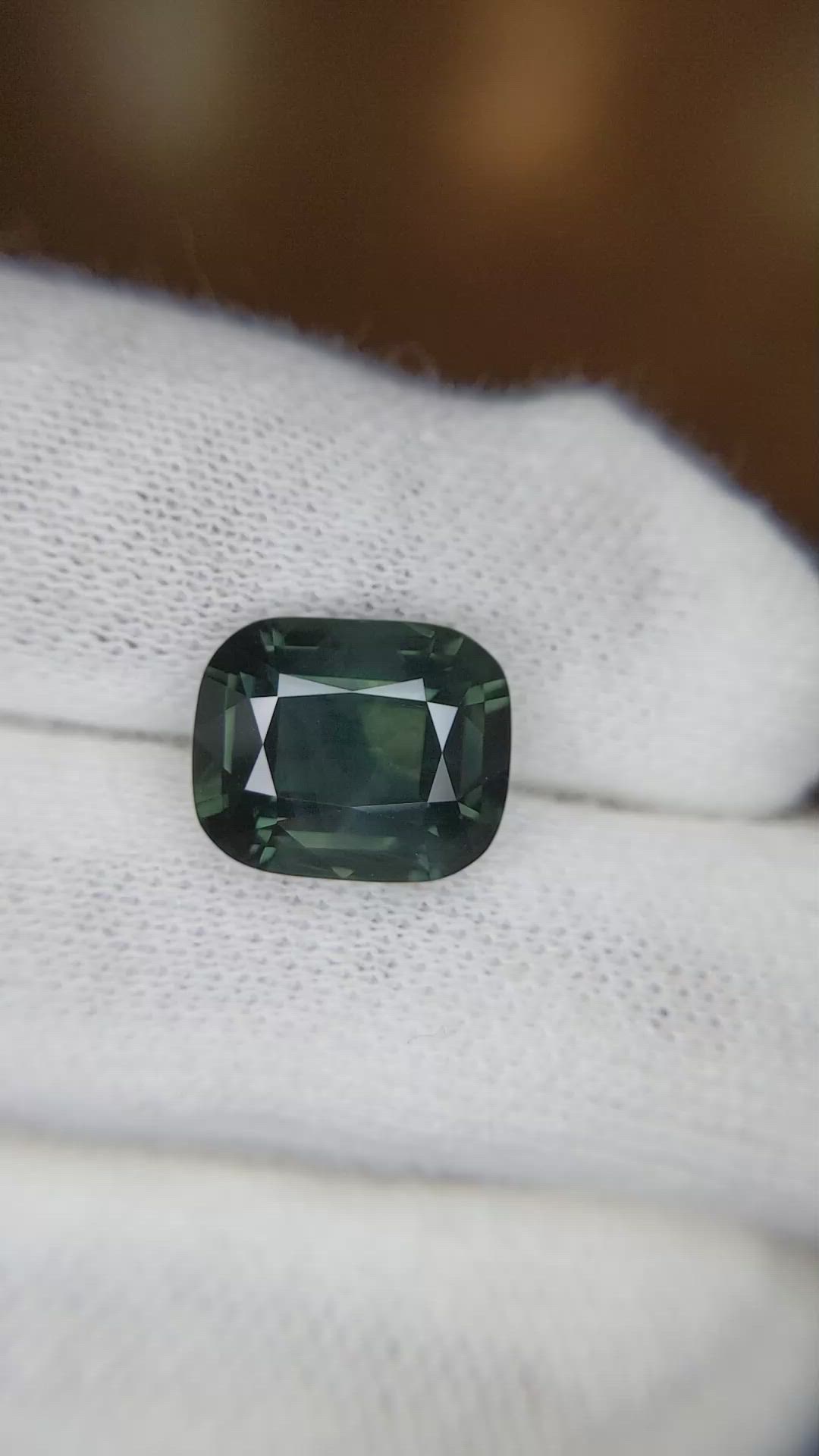 5.57 Ct. Bluish Green Sapphire from Madagascar Size Video