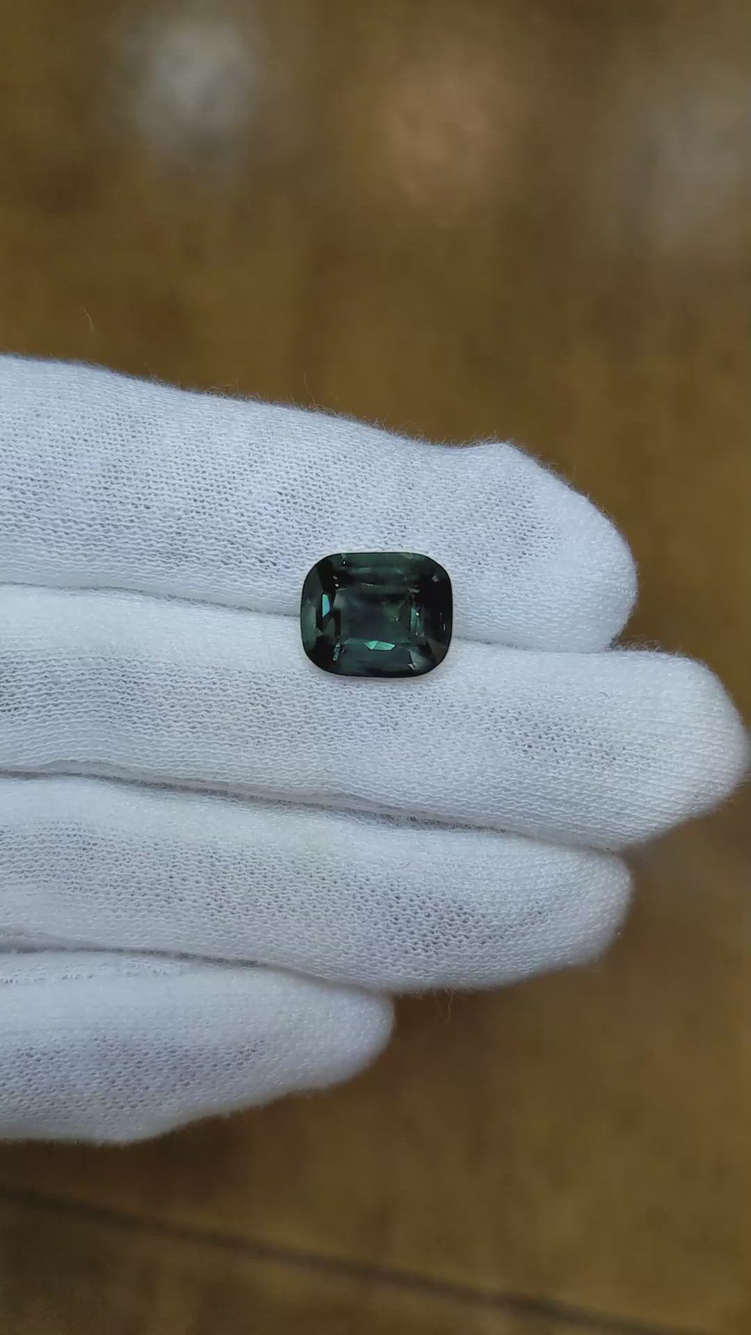 5.57 Ct. Bluish Green Sapphire from Madagascar Size Video